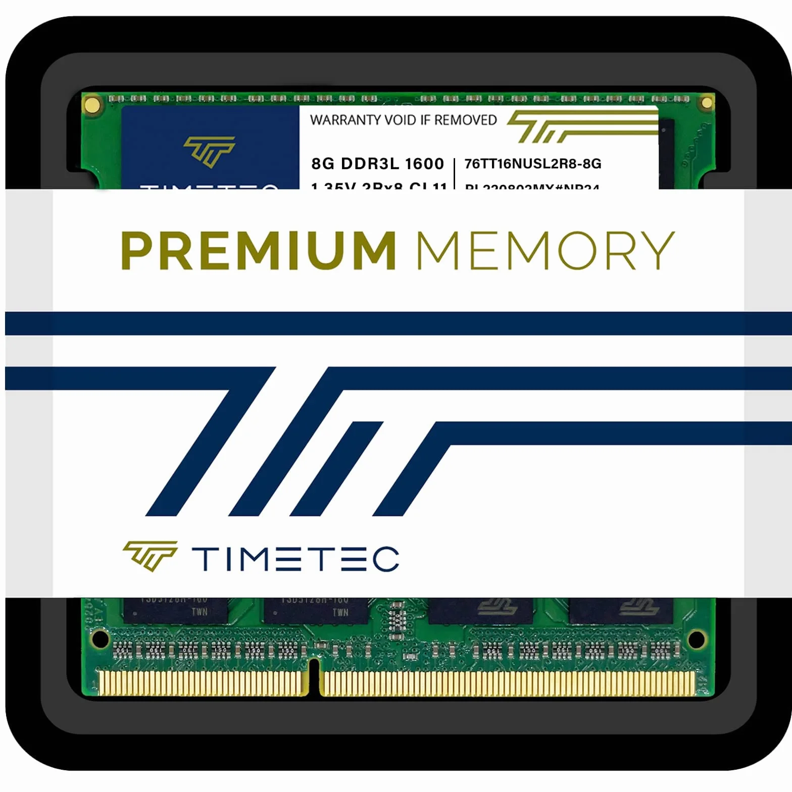 Timetec 16GB Kit(2x8GB) DDR3L / DDR3 1600MHz (DDR3L-1600) PC3L-12800 / PC3-12800 Non-ECC Unbuffered 1.35V/1.5V CL11 2Rx8 Dual Rank 204 Pin SODIMM Laptop Memoria RAM Módulo