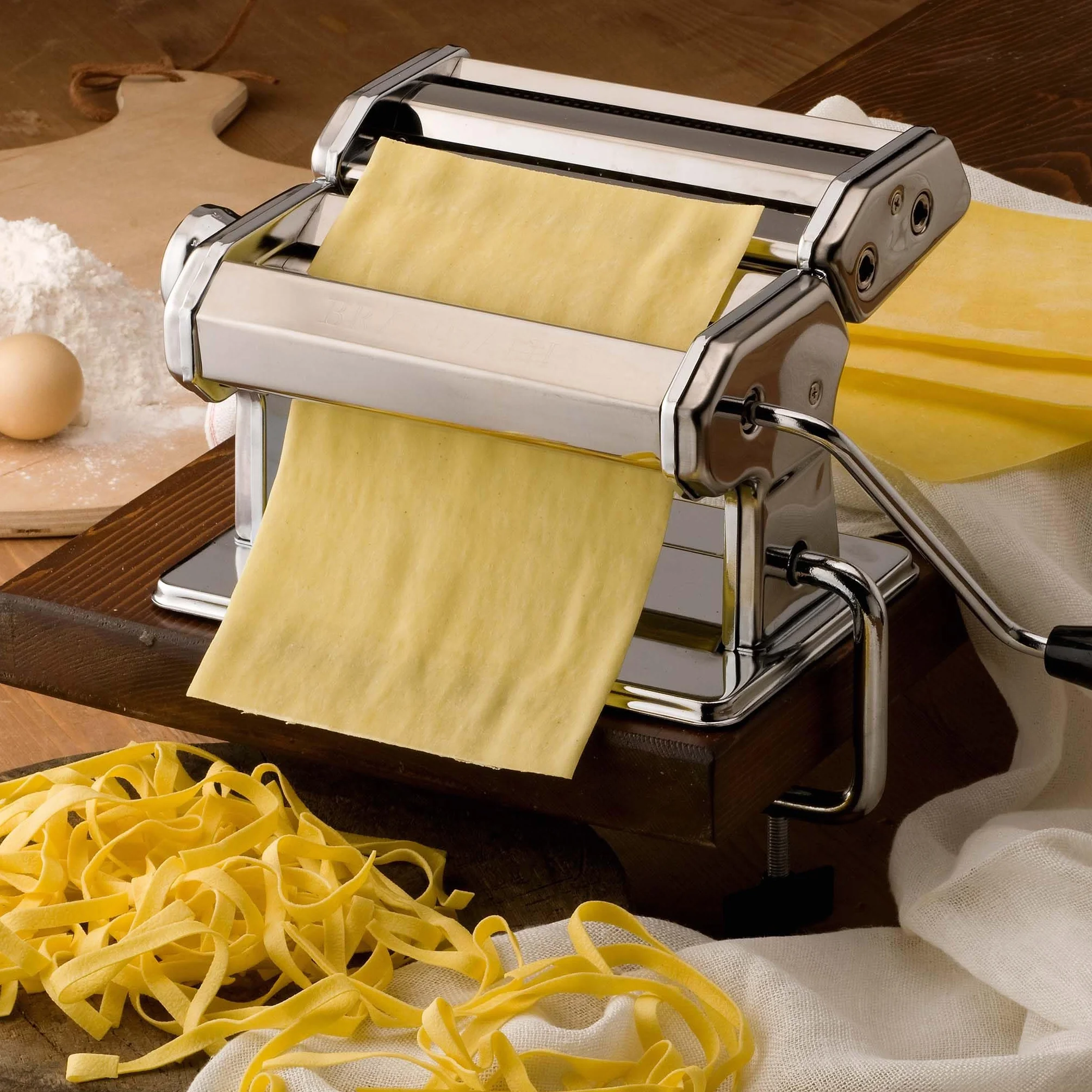 Máquina para hacer pasta manual acero inoxidable espesor ajustable 2-6 mm