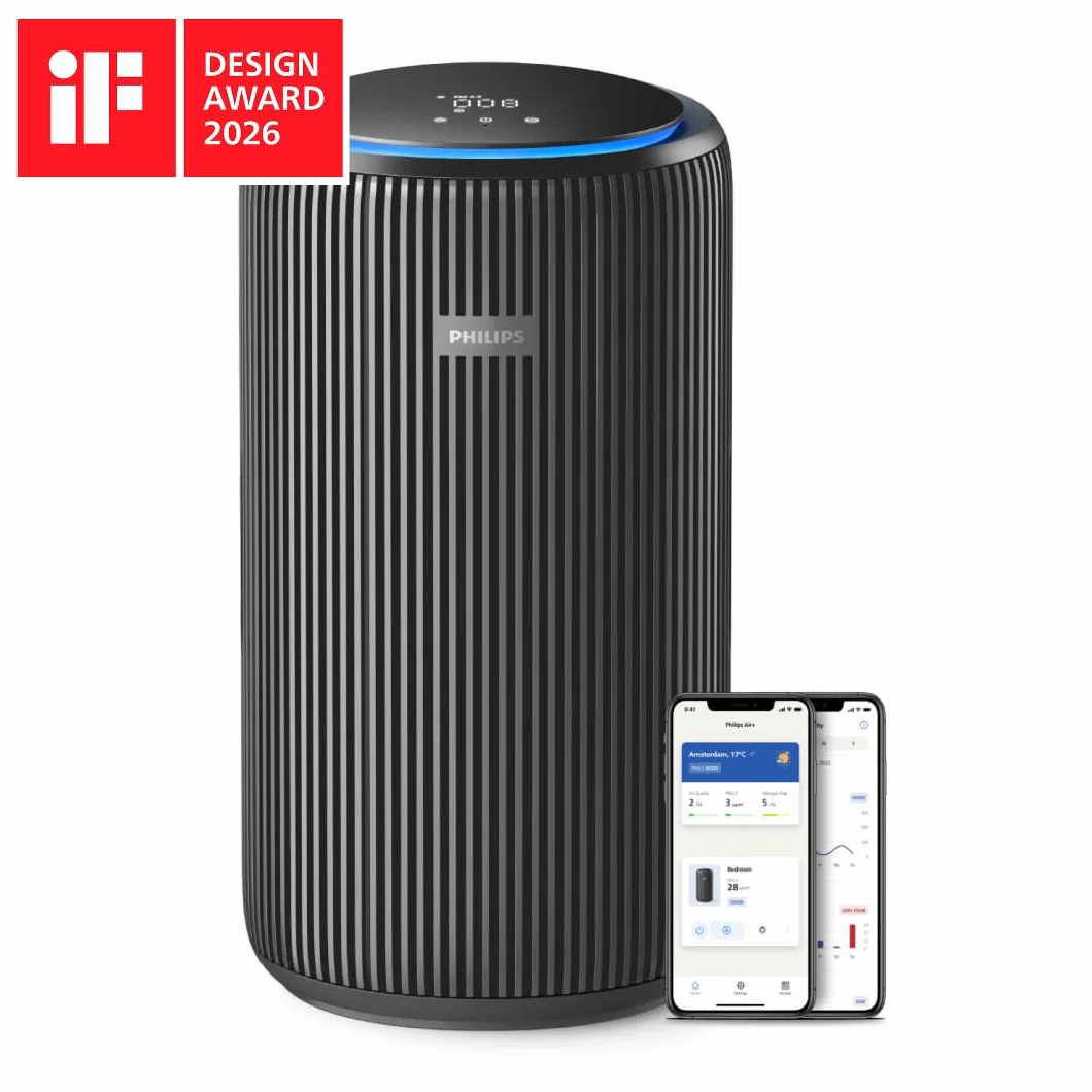 Philips Purificador de aire Serie 4200 HEPA NanoProtect doble filtro carbón activo CADR 600m³/h 156m² AC4221/11