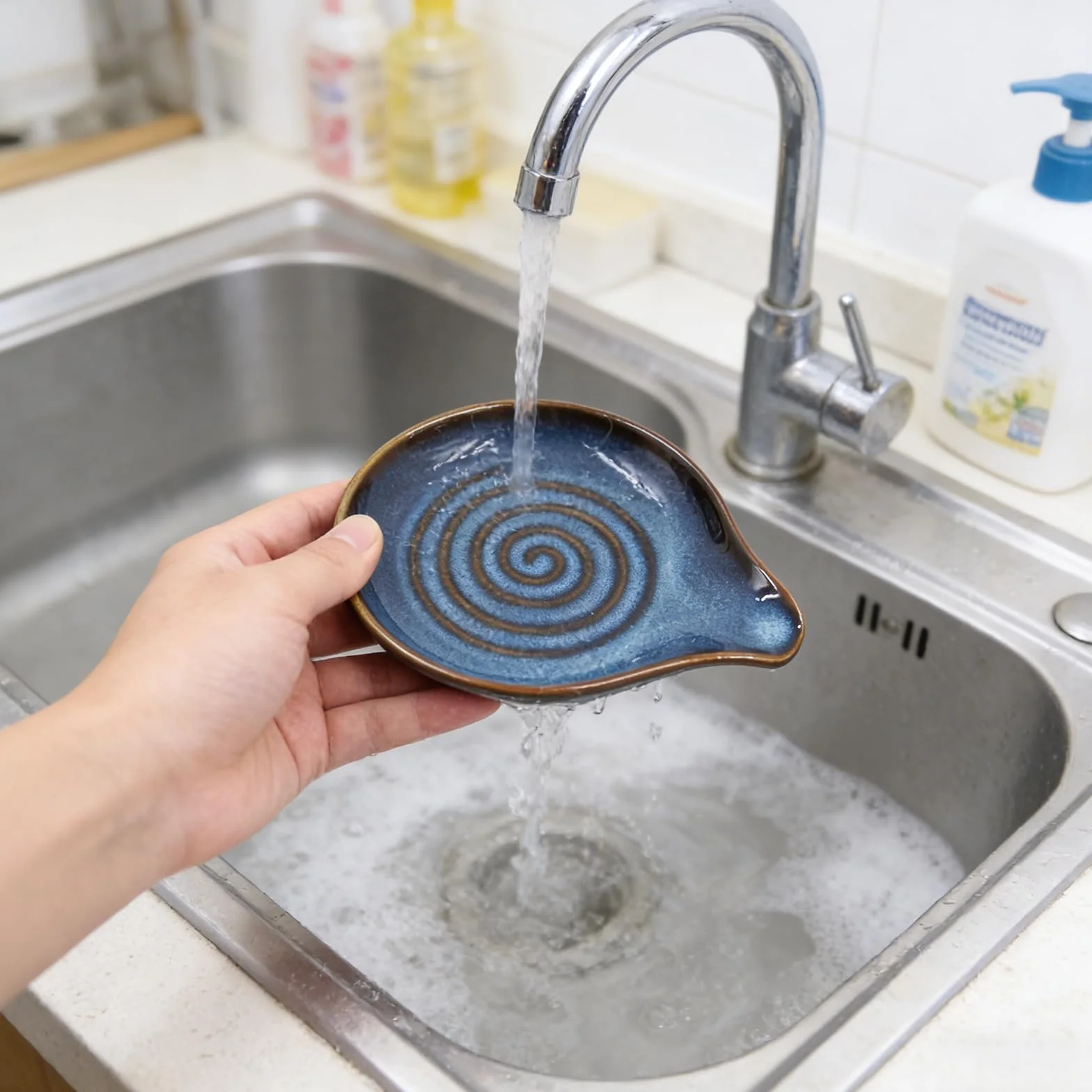 Soporte de cuchara de cerámica para cocina, resistente al calor, apto para lavavajillas, multiusos