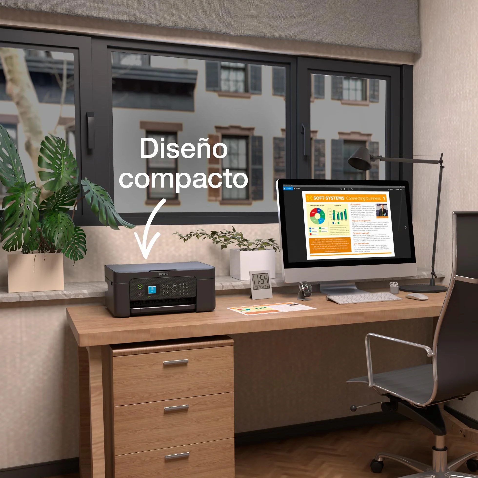 Epson Impresora de inyección de Tinta multifunción Workforce WF-2910DWF A4 con conectividad inalámbrica y 3 Meses Gratis de suscripción de Tinta ReadyPrint Flex*