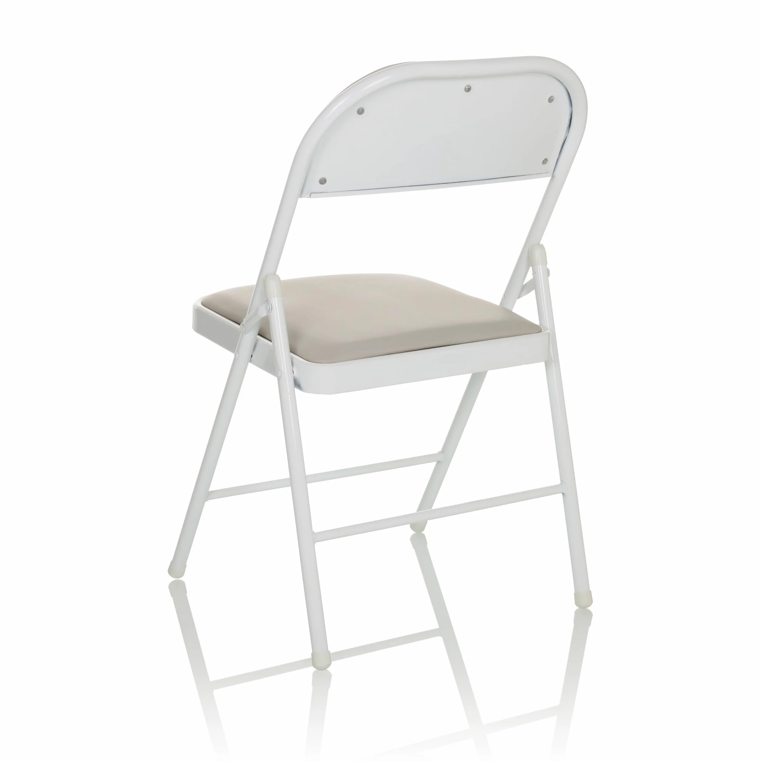 Silla Plegable Tapizada TUDELA W de Visitante Piel, 130 kg, Gris