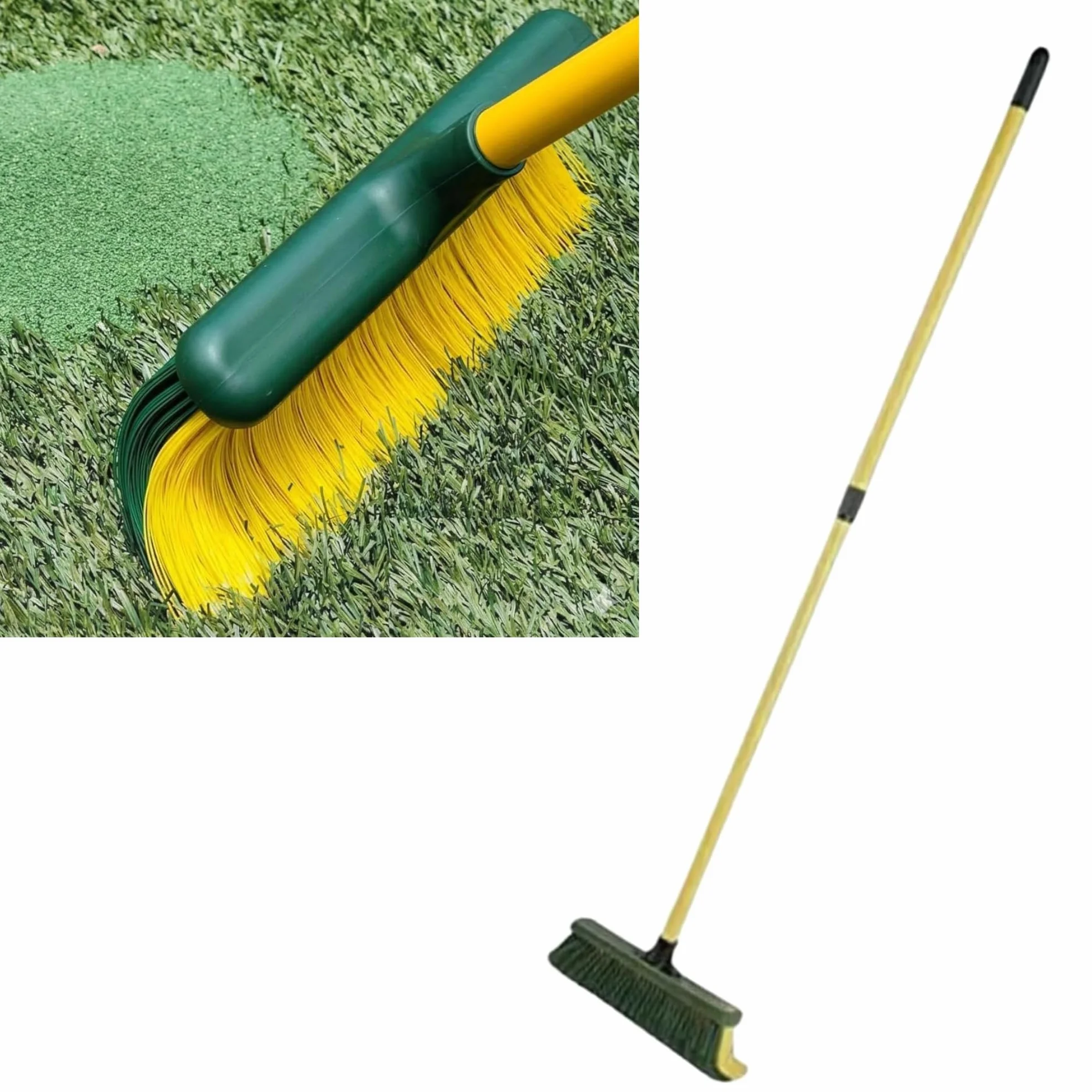 Cepillo Césped Artificial con Palo Extensible, con Mango. Barredora Cesped Sintetico. Escoba o Rastrillo Cesped Sintético con Mango. Ideal Accesorio De Jardin.