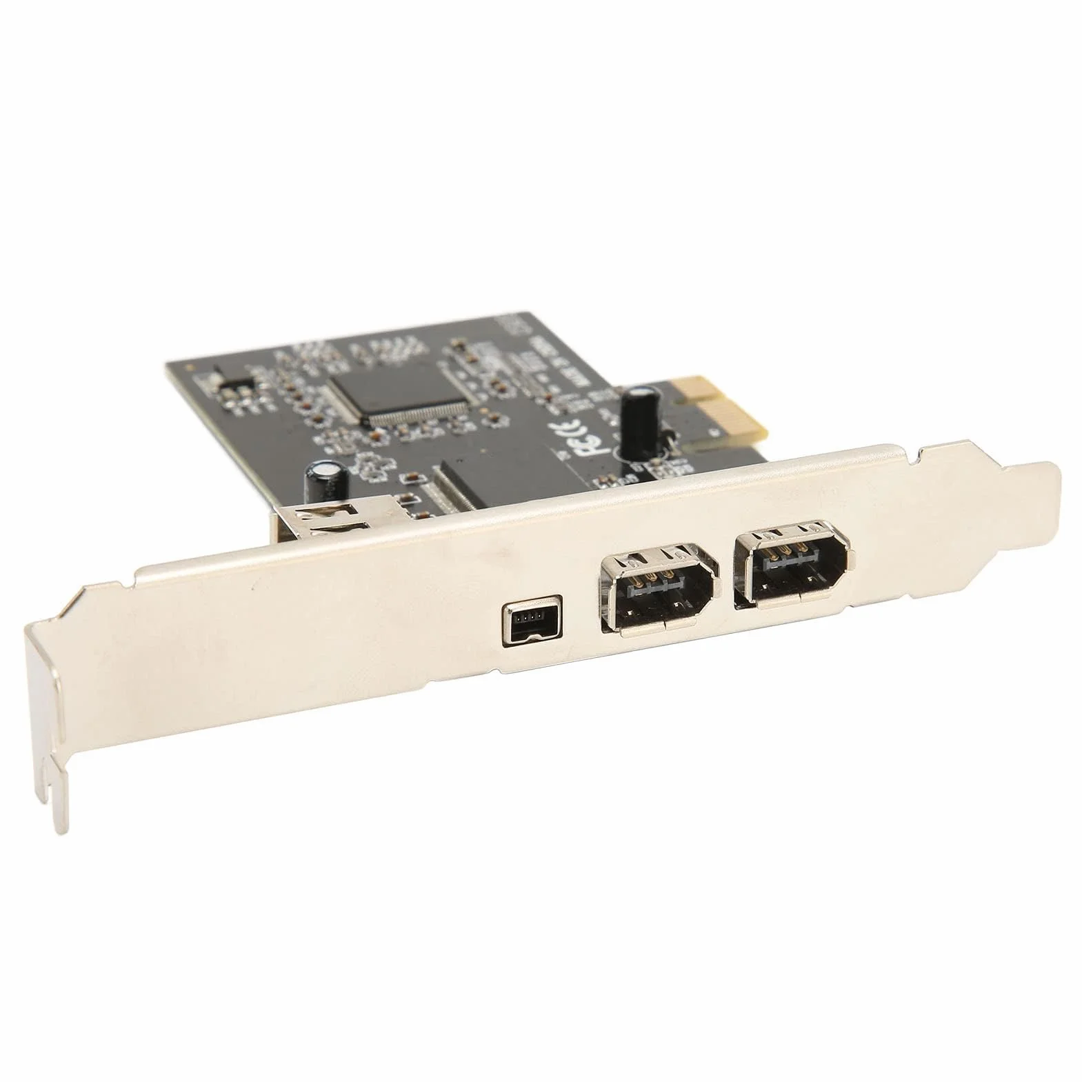 Tarjeta PCIE FireWire, PCI Ex1 a Controlador de Adaptador Externo IEEE 1394 4 Puertos (2 X 6 Pines + 1 X 4 Pines) con Soporte de Perfil bajo para 2000, XP, para Server 2003, Vista 7