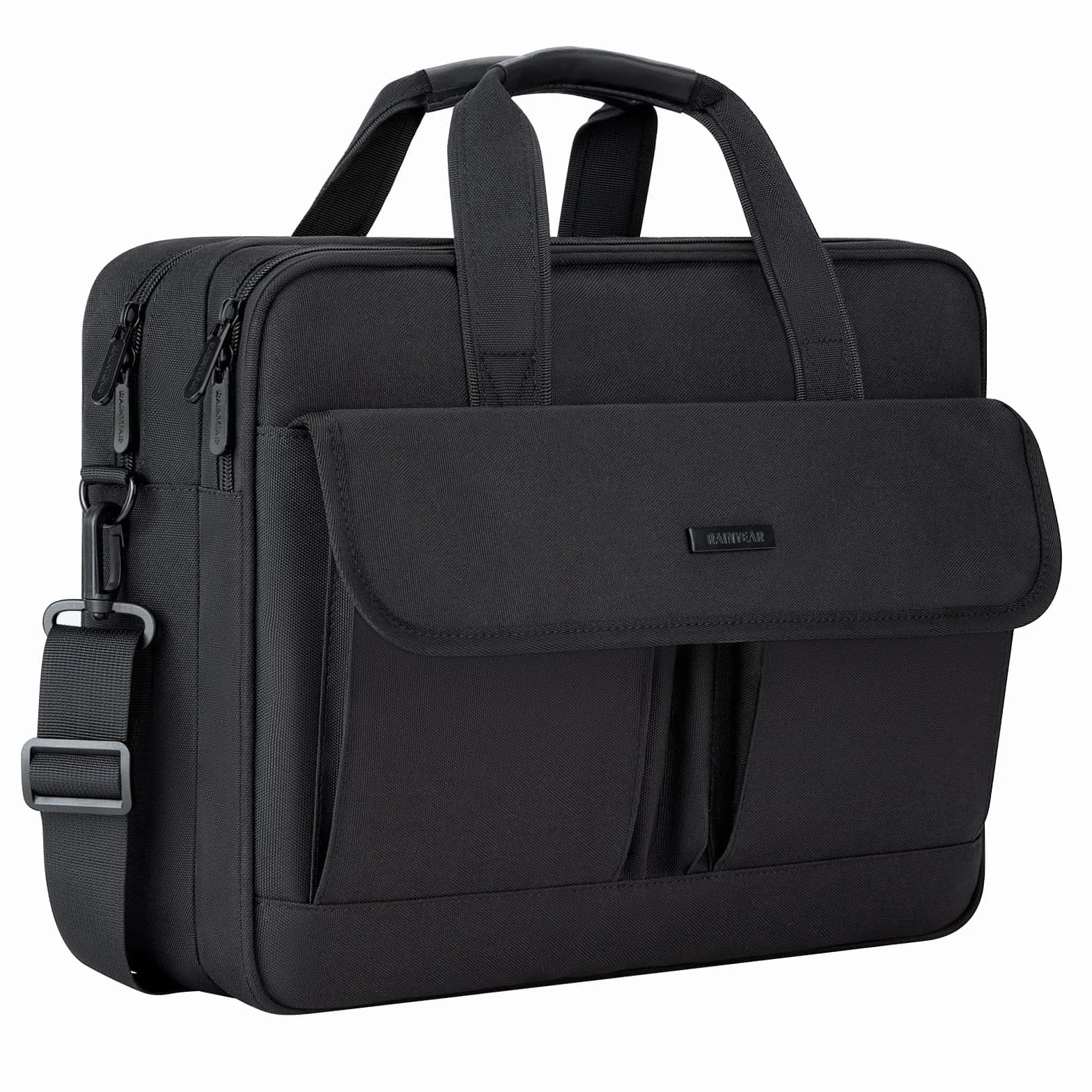 RAINYEAR Bolsa de ordenador multifuncional para portátil de 15,6 pulgadas, 16 pulgadas Macbook Pro/Max, resistente al desgarro Messenger Bolsa de hombro para los hombres, de gran capacidad maletín
