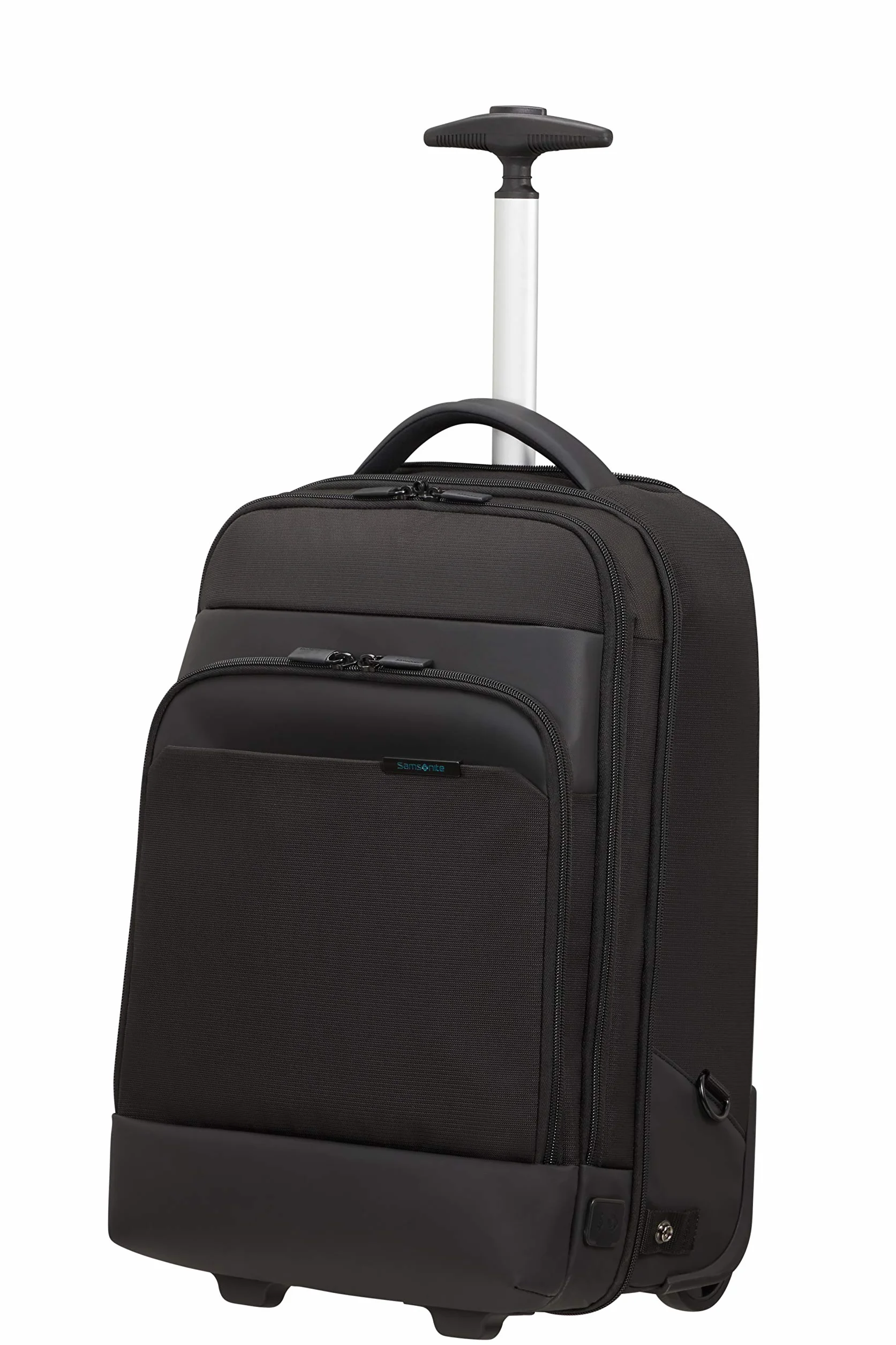 Samsonite Mysight - Mochila Para Portátil con ruedas de 17,3 Pulgadas, Mochila con ruedas de 48 cm, con funciones inteligentes, Ergonómica, 25,5 L, Negra