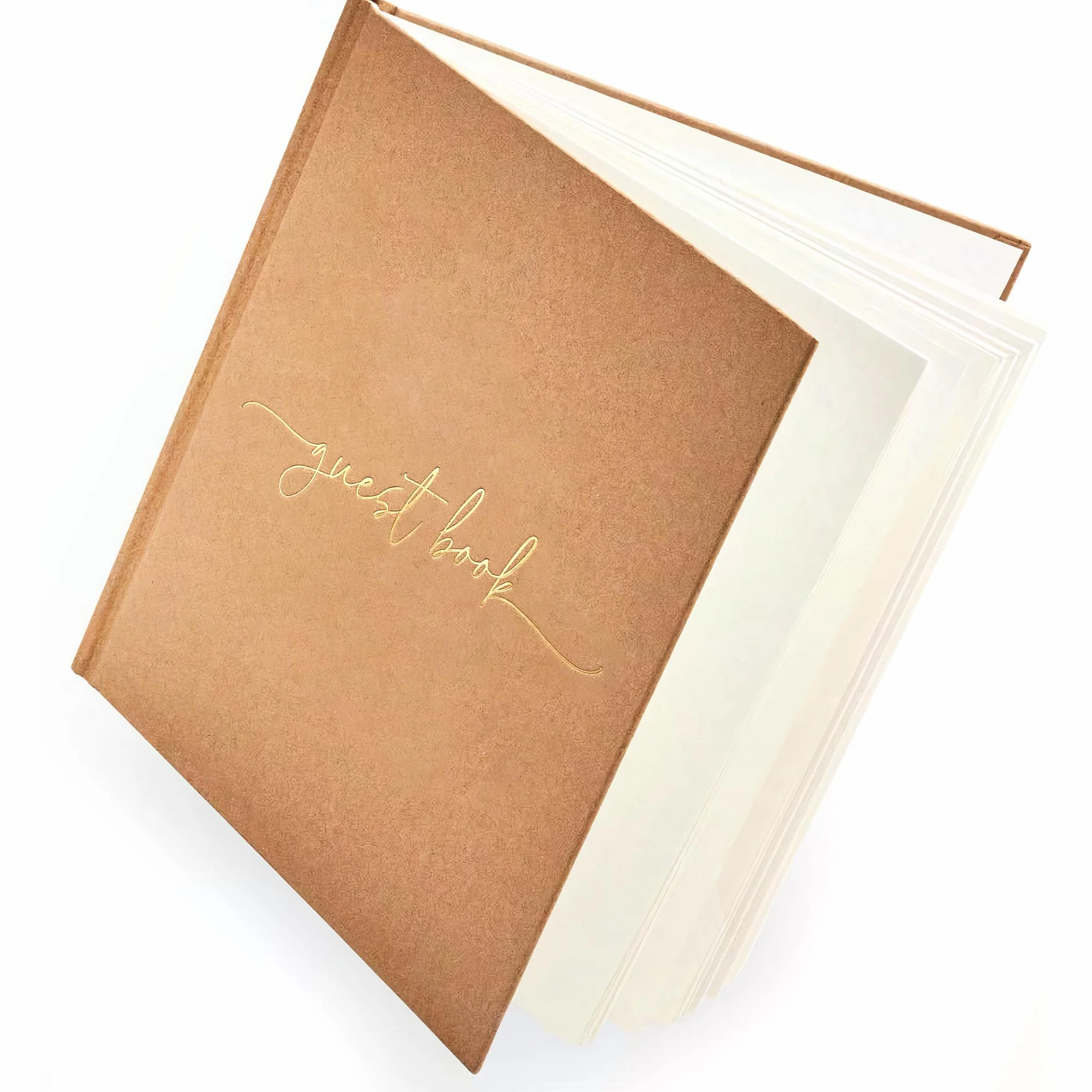 Plantvibes Libro de visitas premium para bodas, 72 páginas, papel grueso, estilo vintage, título dorado