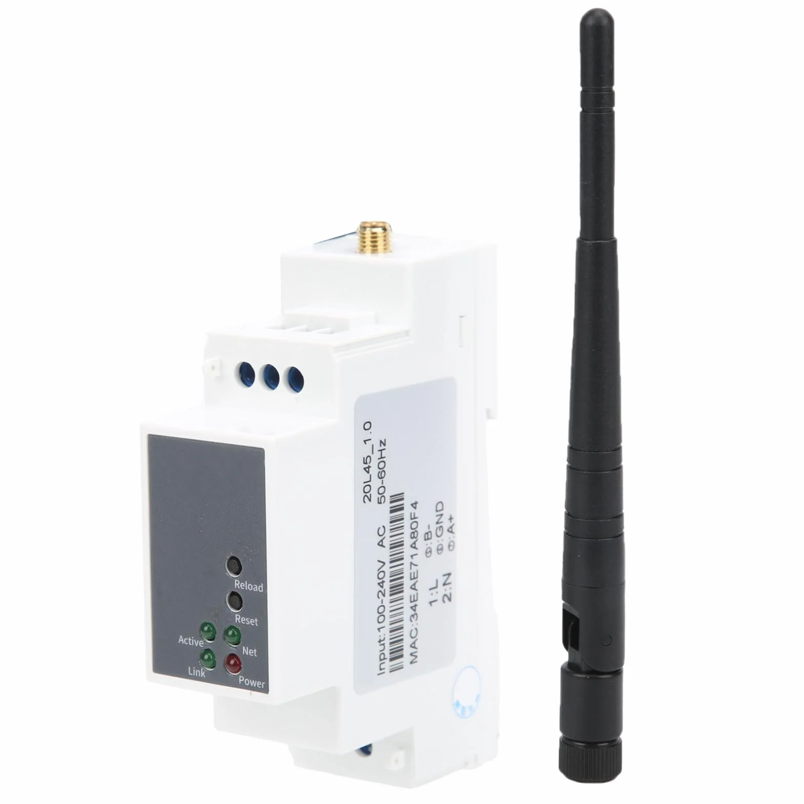 Servidor Serie WiFi RS485 Módulo Ethernet Montaje en Riel 100-240VAC Modbus