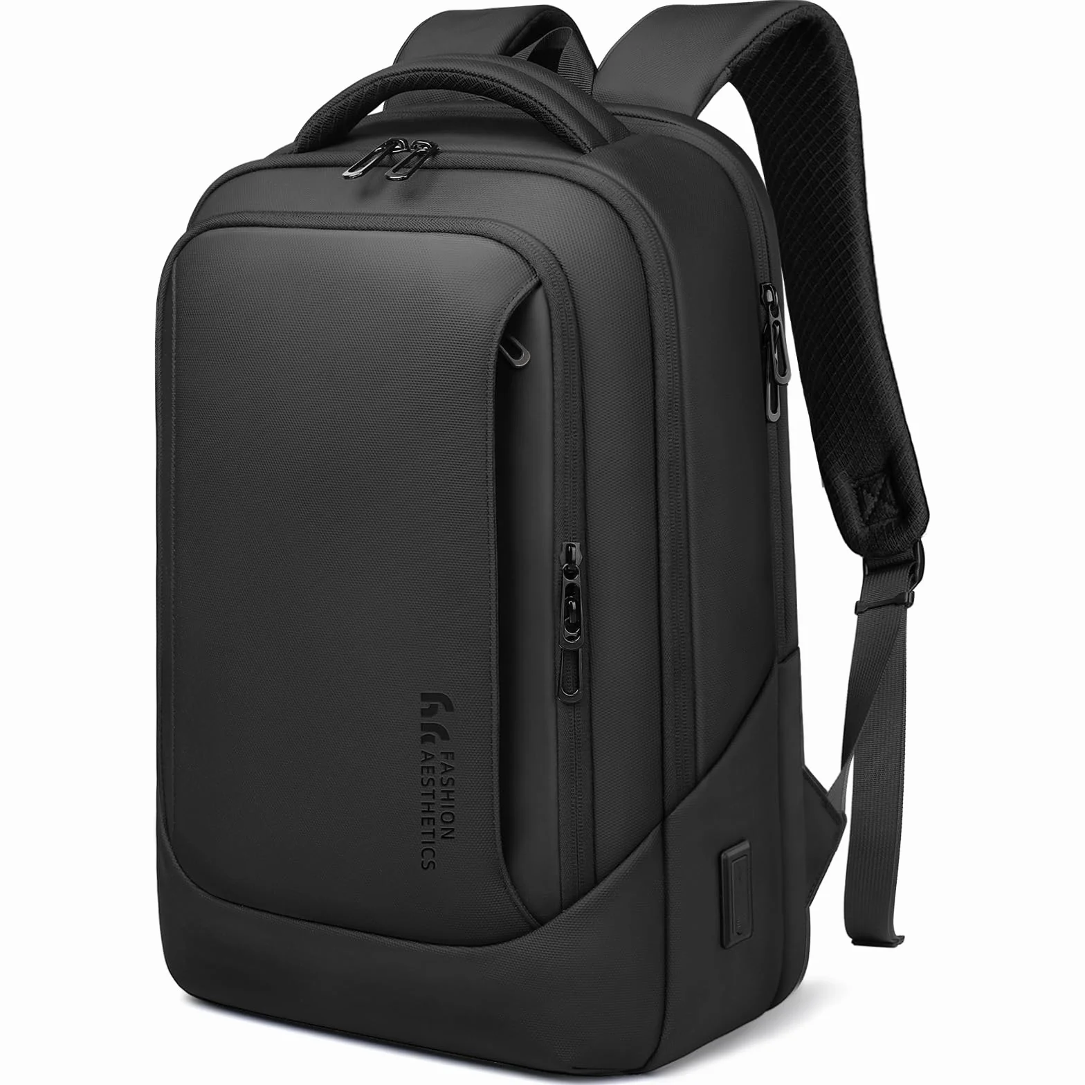 Mochila para Hombre Portátil con Puerto USB-C y USB-A, Gran Capacidad 24-28L, Resistente al Agua, Antirrobo, Ligera y Ergonómica para Trabajo