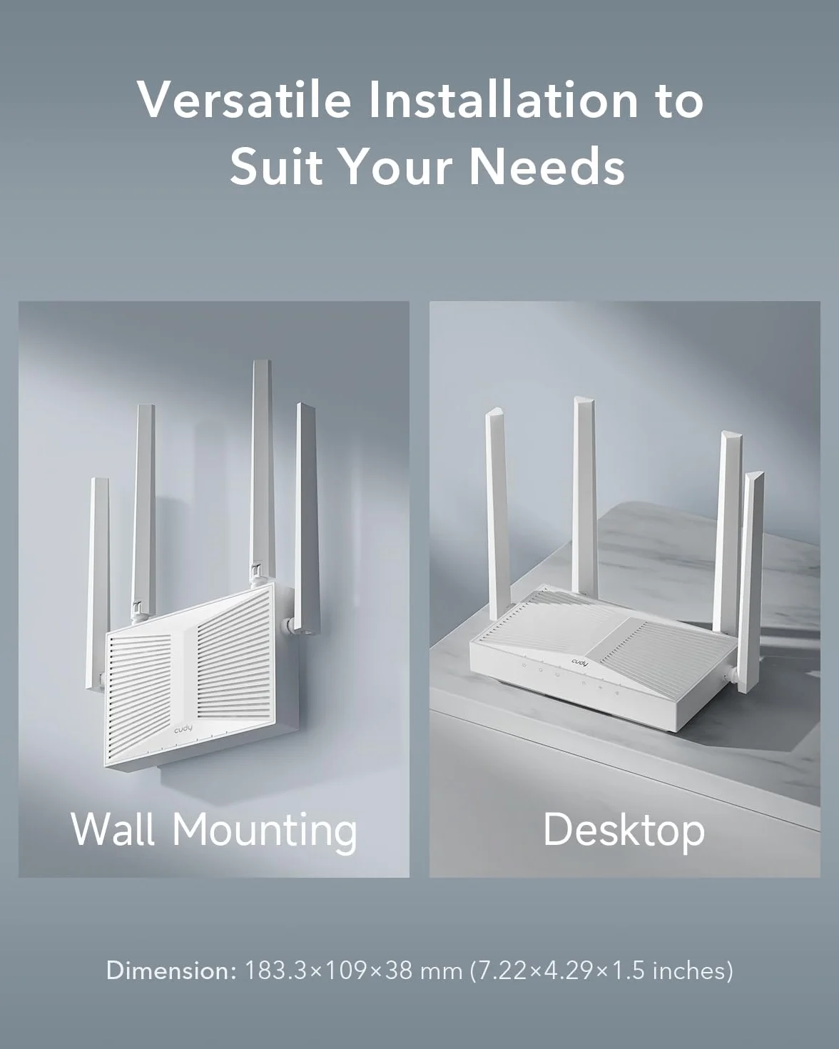 Cudy AC1200 punto de acceso inalámbrico, Gigabit RJ45, solución WiFi empresarial con malla, conformación de haz, itinerancia, MU-MIMO, PoE o alimentación CC, AP1300D