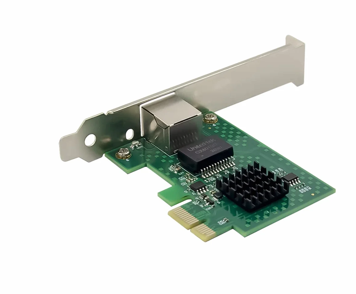 Adaptador de Red PCIe 3.1 de 2.5GBase-T con Intel I225-V+Cable Ethernet Cat8 de 3 pies 2500/1000/100Mbps PCI Express Gigabit Ethernet Card RJ45 Controlador LAN para Windows 10/11