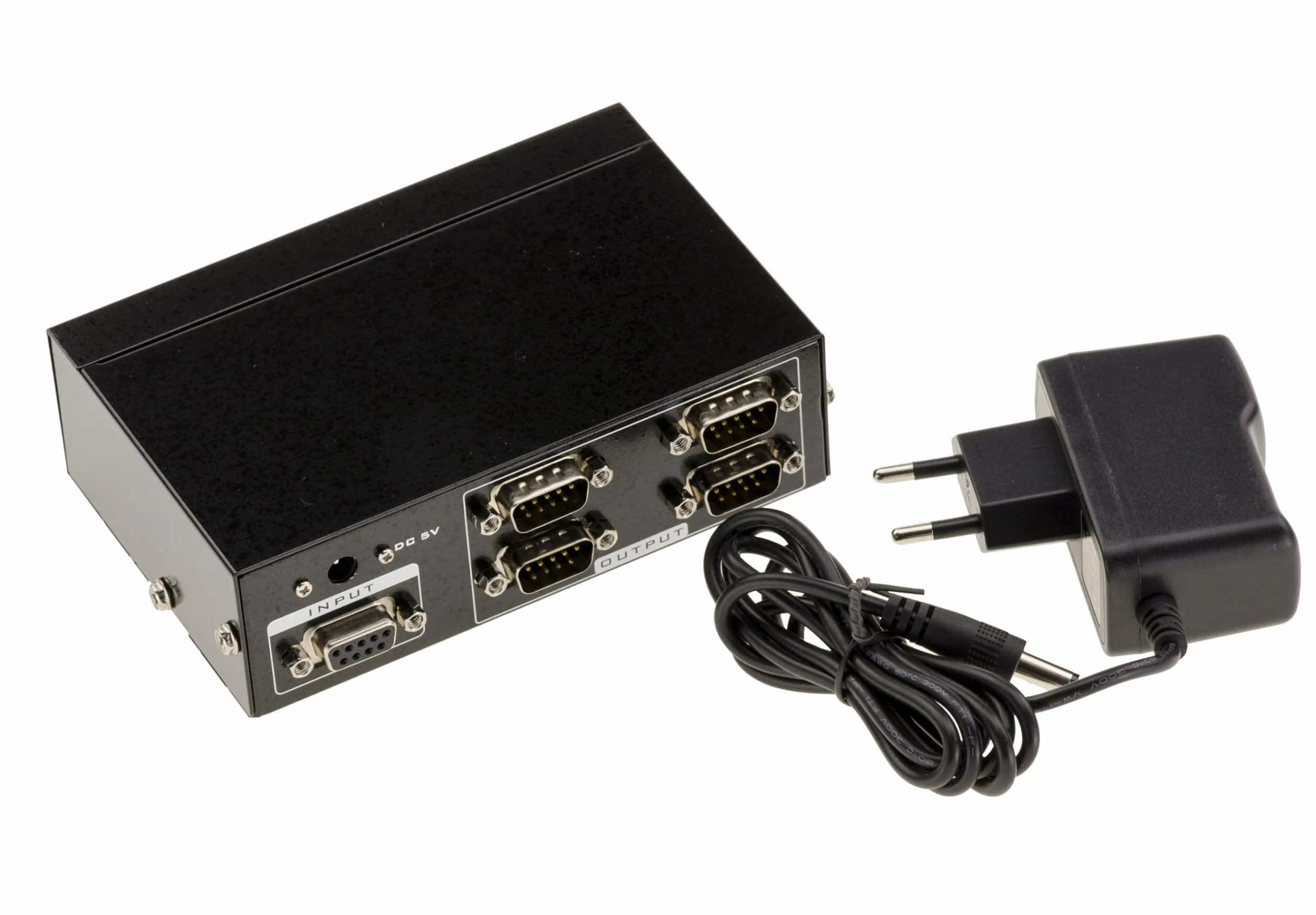 KALEA-INFORMATIQUE Divisor COM Serie RS232 DB9 Que duplica 1 Fuente de Entrada en 4 Salidas RS-232 simultáneas.