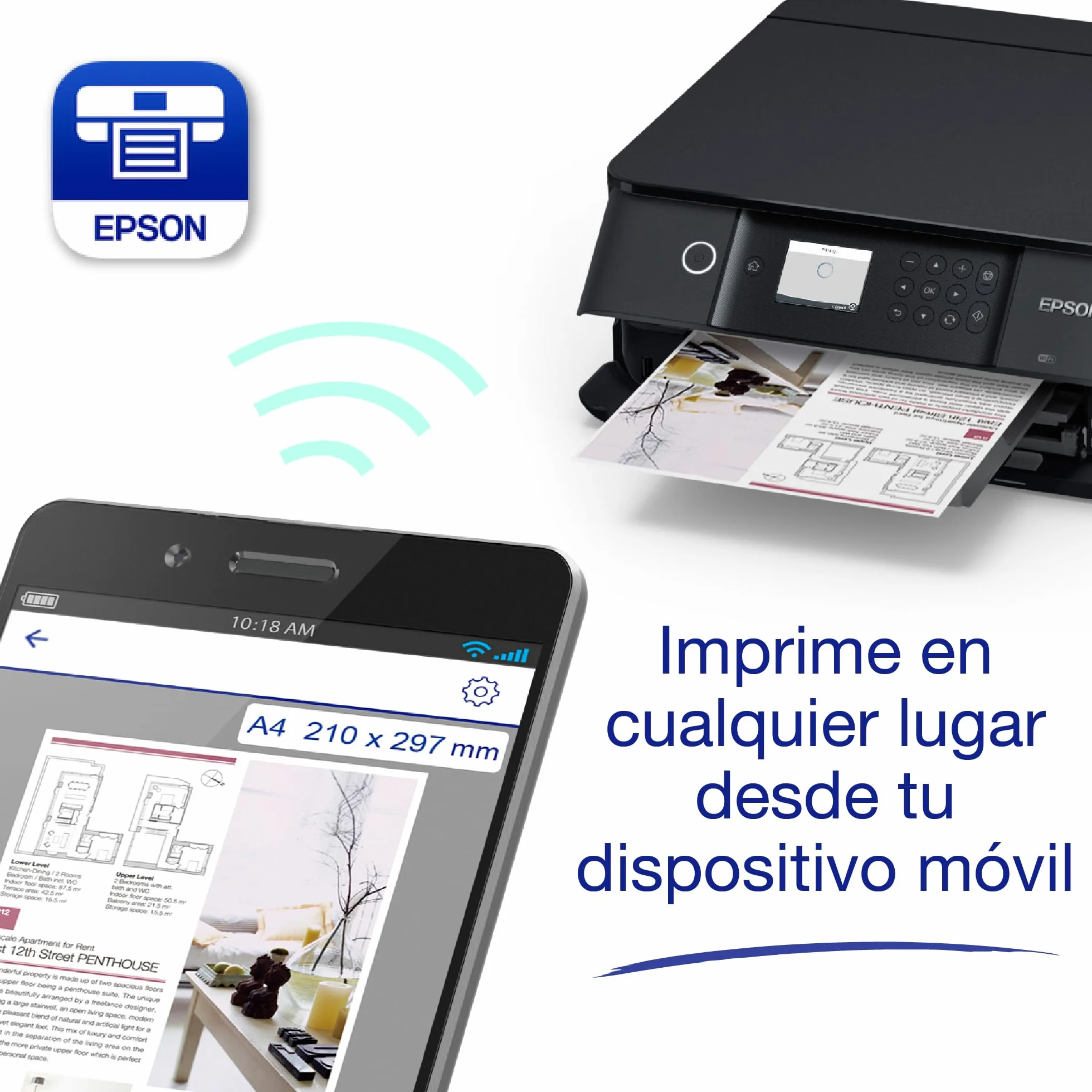 Epson Impresora de inyección de Tinta multifunción Expression Premium XP‑6100 A4 con conectividad inalámbrica
