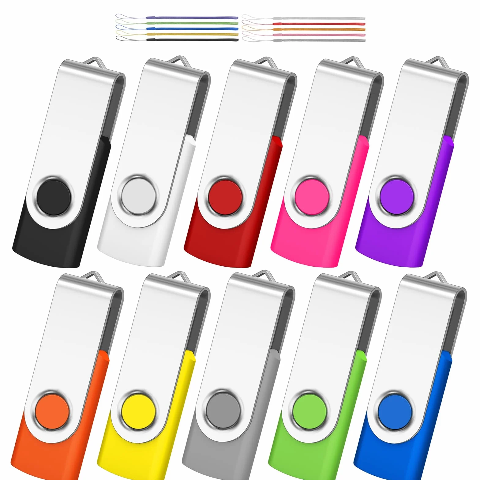 AreTop Diseño Giratorio de Almacenamiento de 2 GB USB 2.0 Flash Drive Memory Stick Fold Pulgar Stick Pen