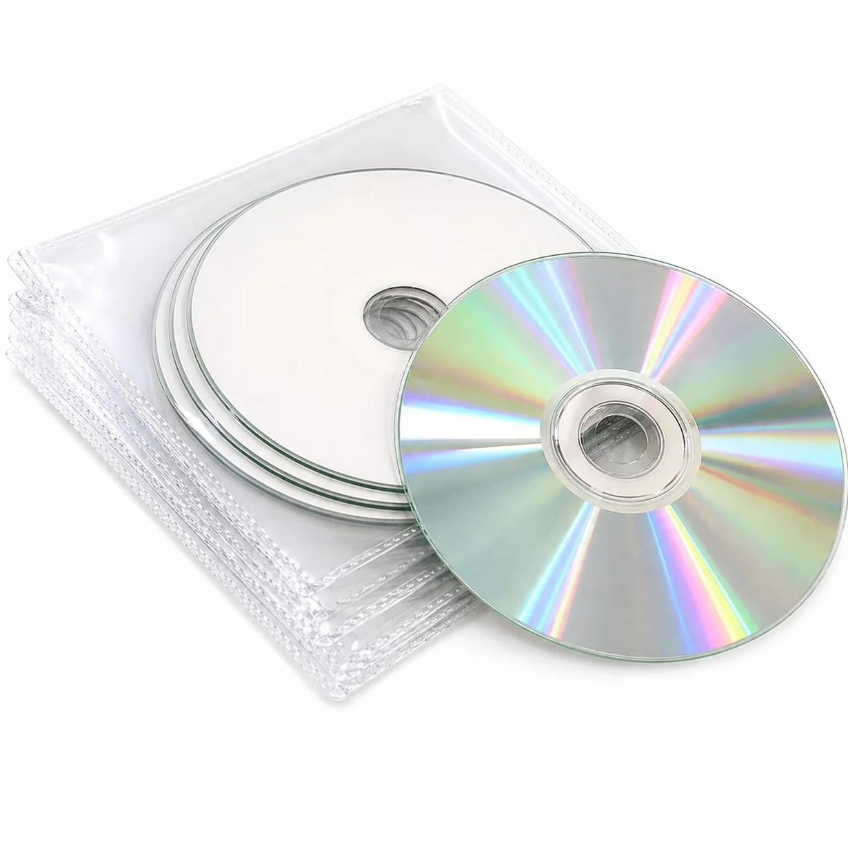 Ritek - 20 discos CD-R profesionales grabables por inyección de tinta blanca con una velocidad de escritura de 52x en fundas de plástico Dragon Trading con solapa