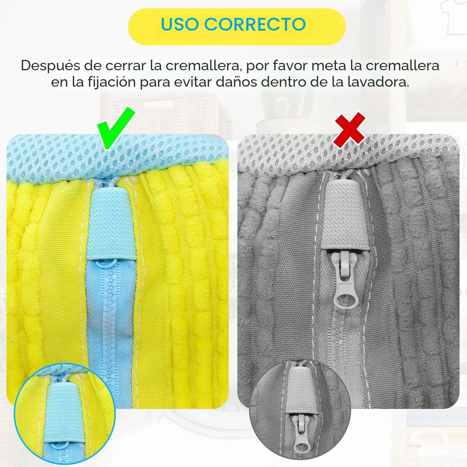Bolsas para Lavar Zapatillas en Lavadora, Reutilizable Malla 360° con Cremallera, Funda para Zapatos, Amarillo