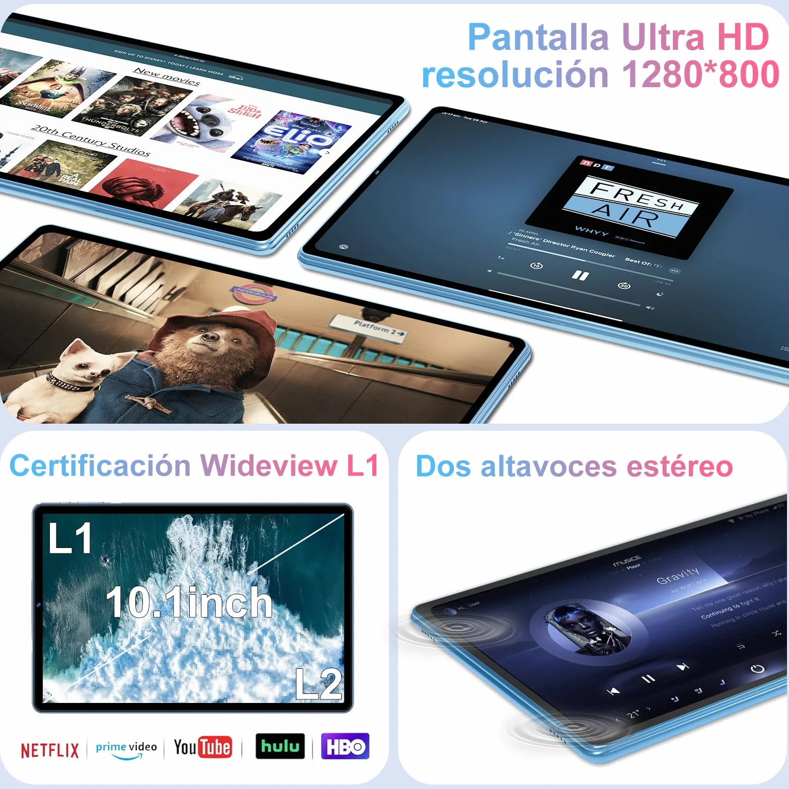 2026 Tablet 10 Pulgadas Android 15, Gemini AI, Octa-Core, 5G WiFi 6, 30GB RAM (2TB TF), Widevine L1, GMS, GPS, BT 5.0, 6000mAh, 5+8MP, 3.5mm Audio, FHD Tablet con Teclado+ Ratón + Funda, Azul