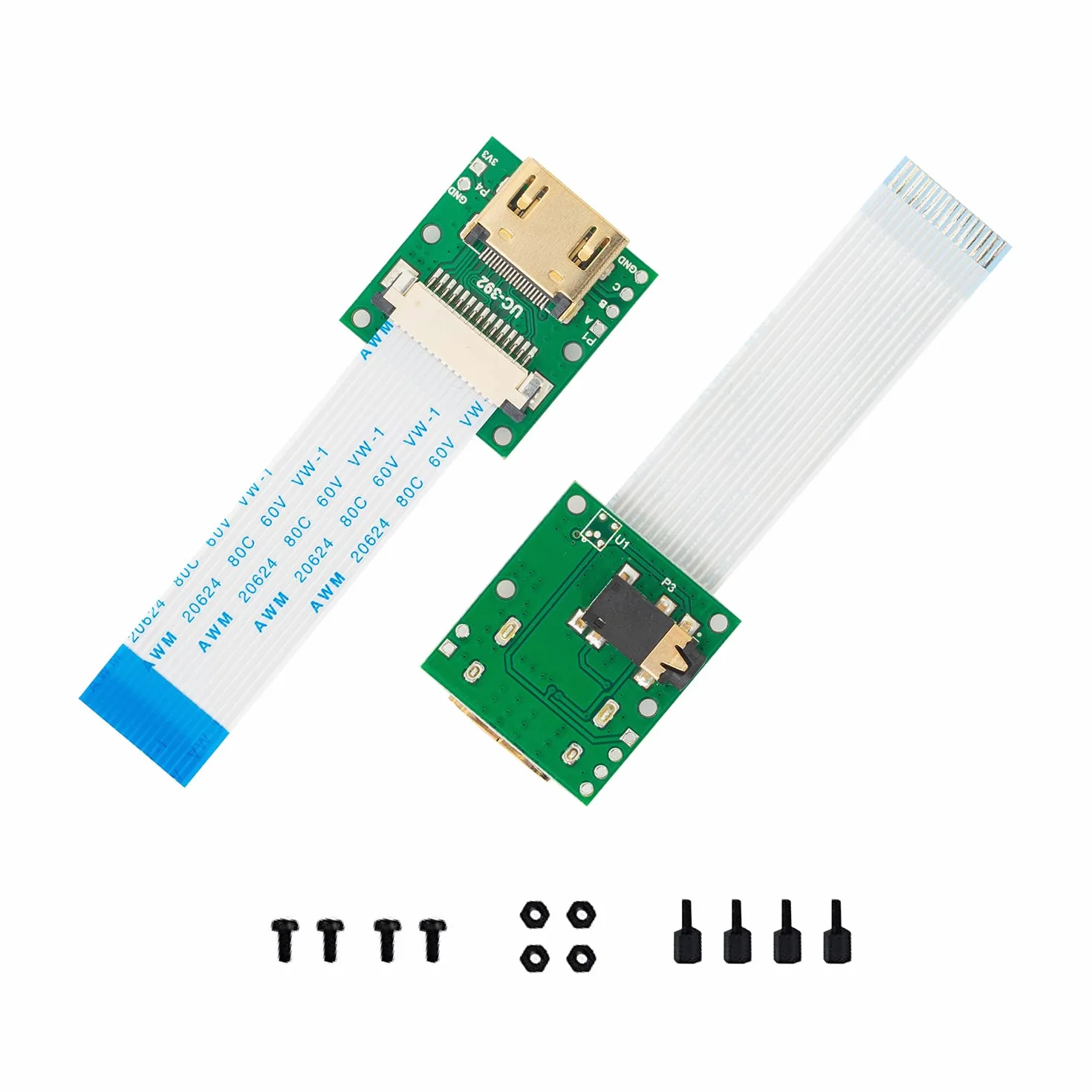 Arducam Módulo de extensión de Cable CSI a HDMI con Cable FPC de 15 Pines de 60 mm para cámara Raspberry Pi V3/V1/V2/HQ (Paquete de 2, 1 Juego)