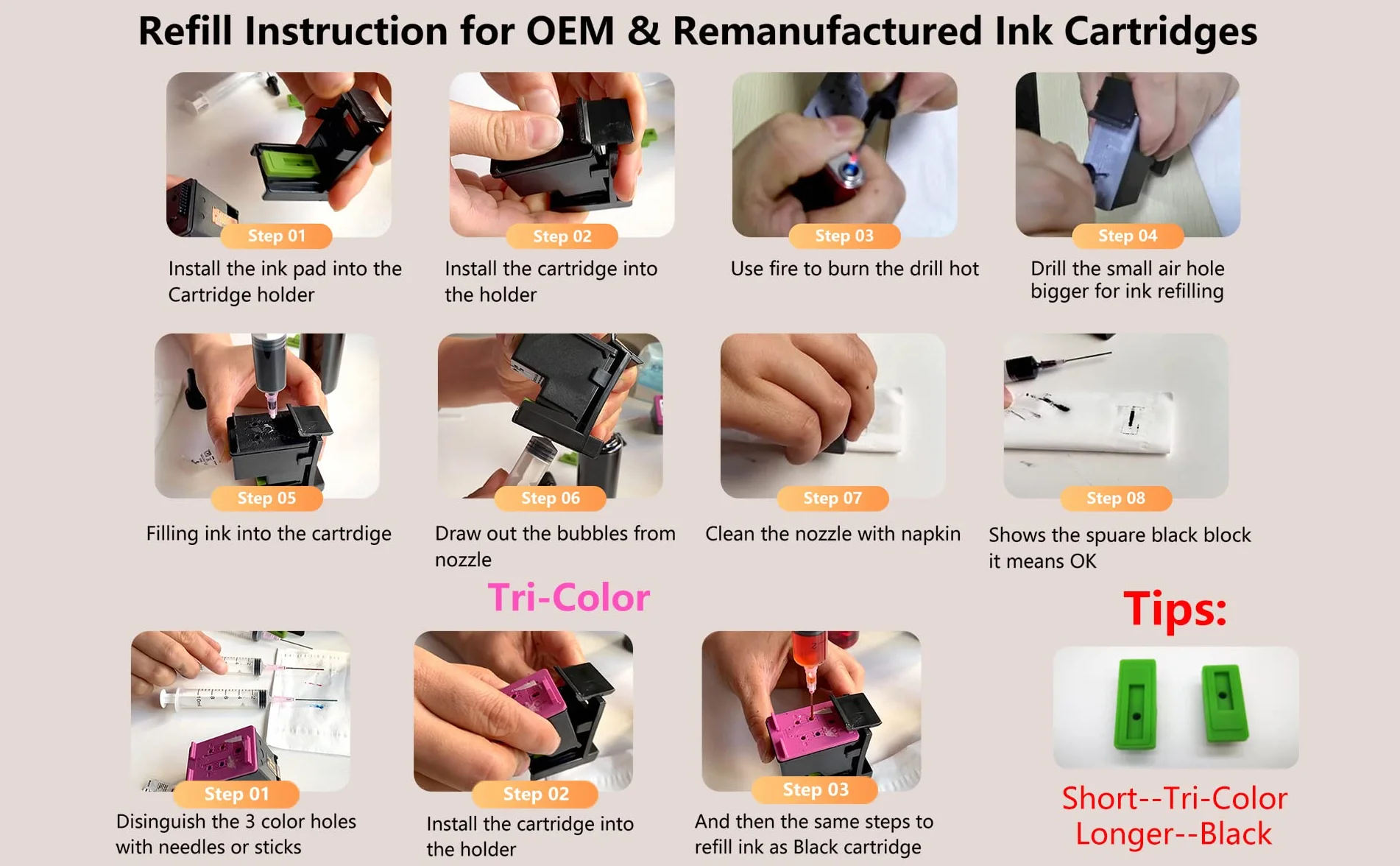 Kit de Recambio de Tinta Compatible con Cartucho de Tinta Canon PG-560 CL-561 PG-540 CL-541 PG-540XL CL-541XL 560XL 561XL 540XL 541XL Series, 5 Botellas de Tinta con Herramientas de Recarga