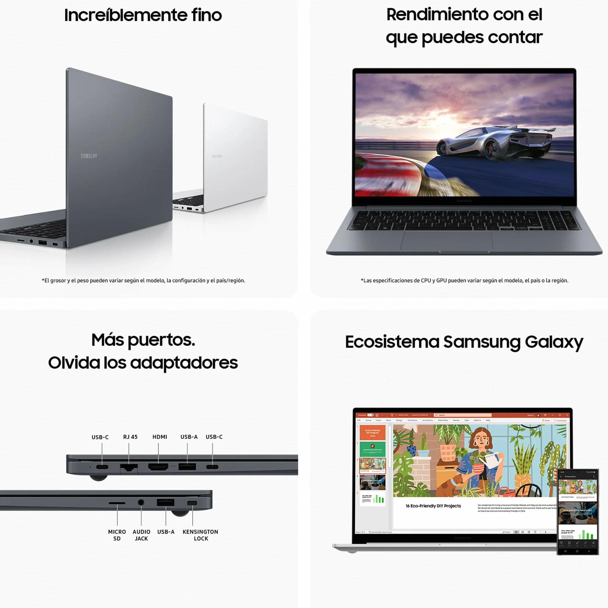 Samsung Galaxy Book4, Ordenador Portátil Ultrafino 15.6" Full HD LED, Intel Core i7 13th Gen i7-1355U, 16GB RAM, 512GB SSD, Intel Iris Xe Graphics, Windows 11 Home, Gris, Teclado QWERTY Español