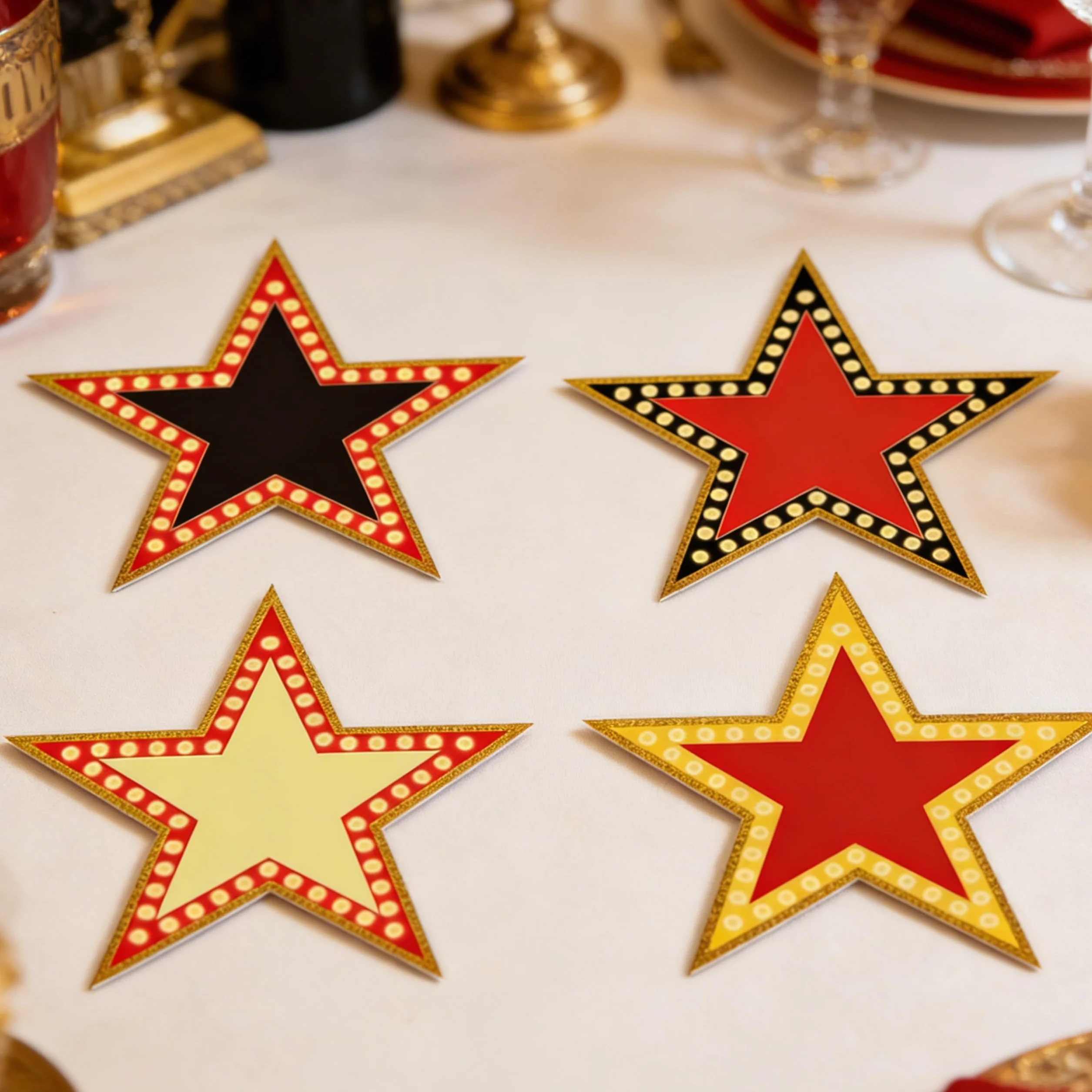 Recortes de cartón estrella de cine 80 piezas 15,2 cm decoración fiestas
