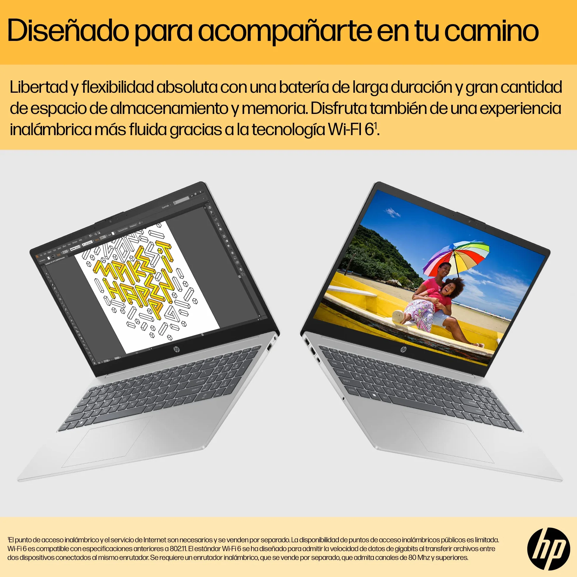 HP 15-fc0243ns - Ordenador portátil de 15.6" FHD (AMD Ryzen 7-7730U, 32 GB RAM, 1TB SSD, AMD Radeon Graphics, Windows 11) Plata y Azul - Teclado QWERTY Español