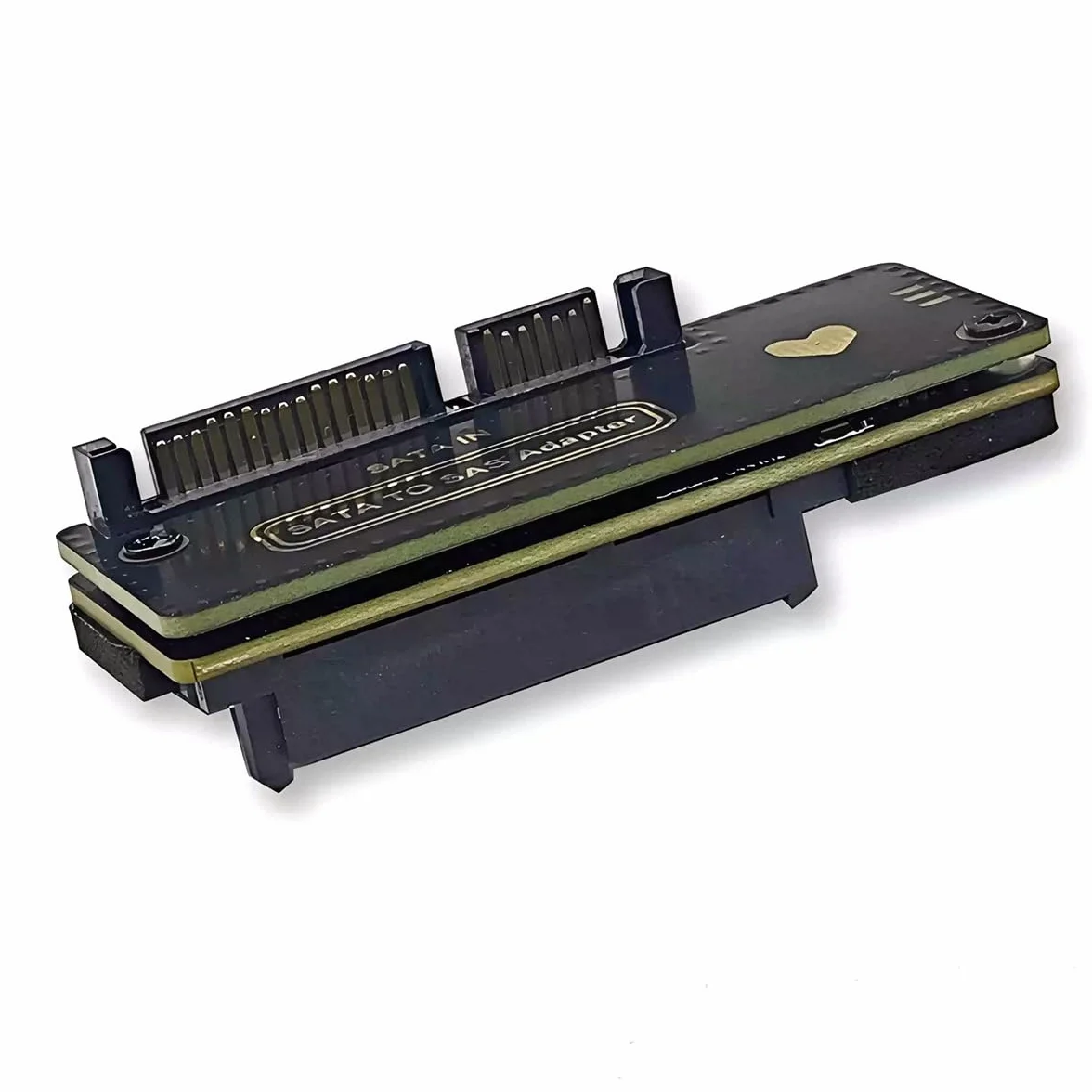 CY Adaptador Raid de Disco Duro SFF-8482 SAS de 29 Pines a SATA de 7+15 Pines de 22 Pines con chipset Controlador SAS y Puerto de alimentación
