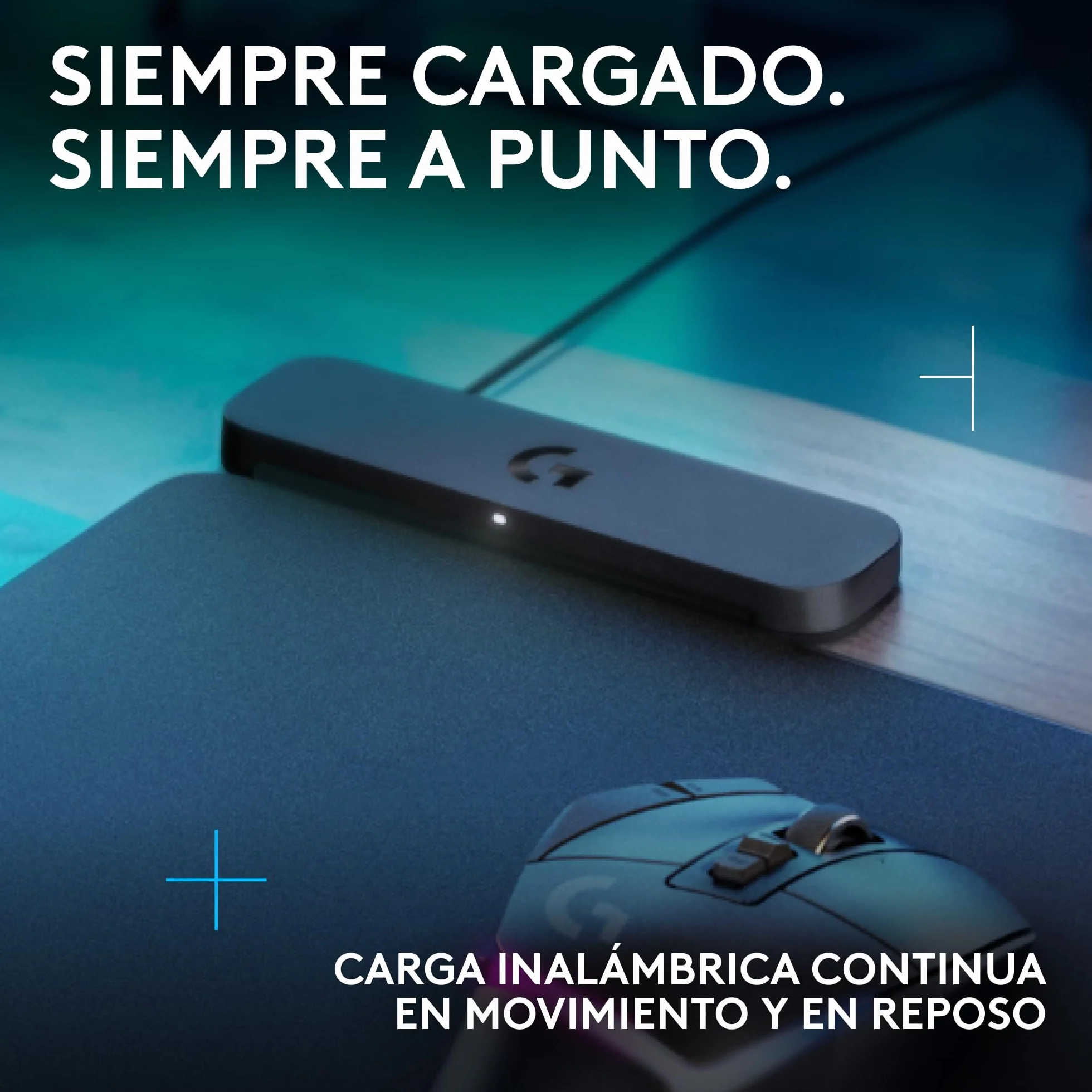 Logitech G POWERPLAY 2, Alfombrilla de ratón con Carga inalámbrica para Ratones para Gaming Logitech G compatibles, 34,5 x 28,4 cm, 3,5 mm de Grosor, para PC/Mac - Negro