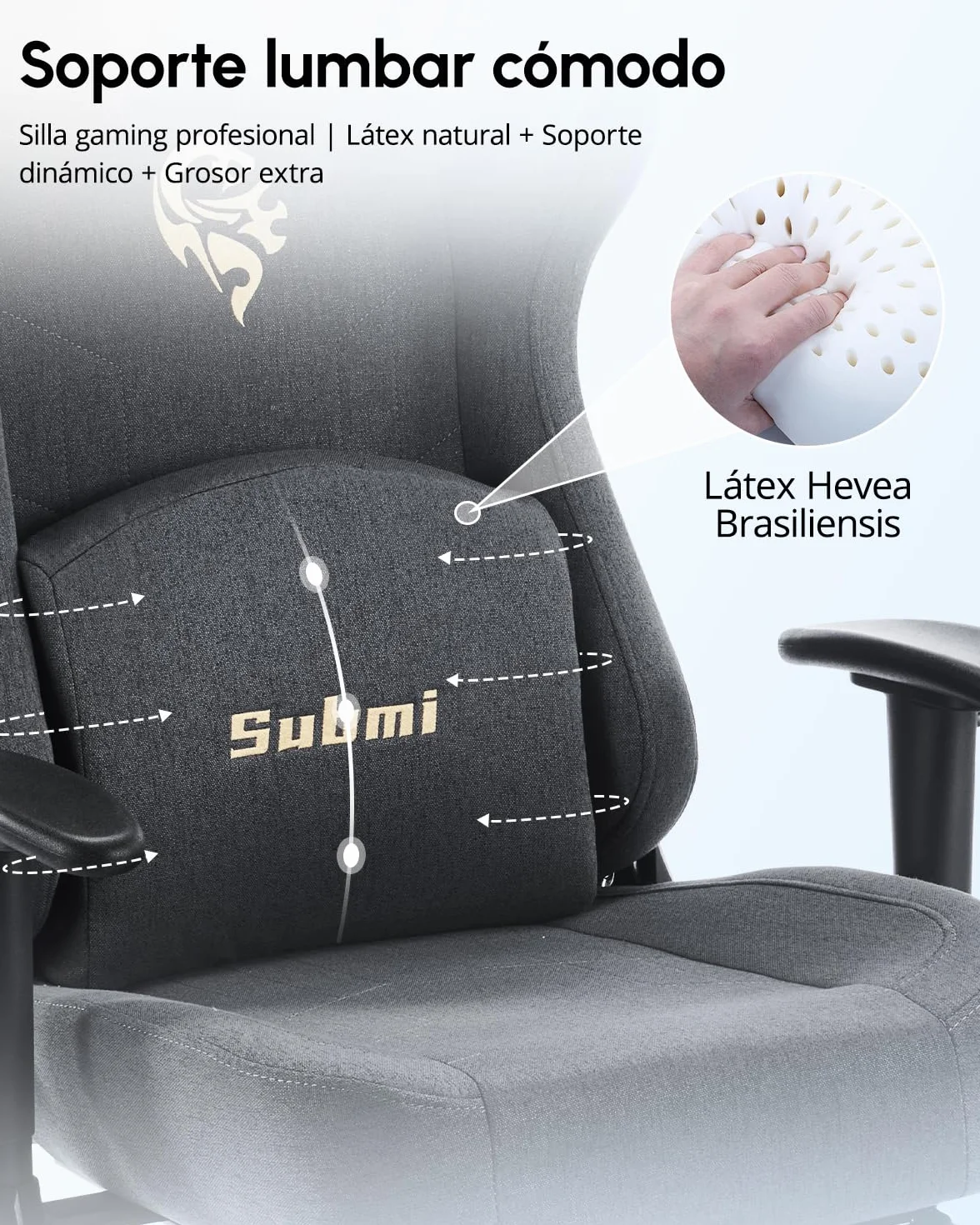 Silla Gaming Ergonómica Réglable Oficina Acolchada PC Gamer Adultos con Reposapiés Soporte Lumbar 150Kg Gris Oscuro