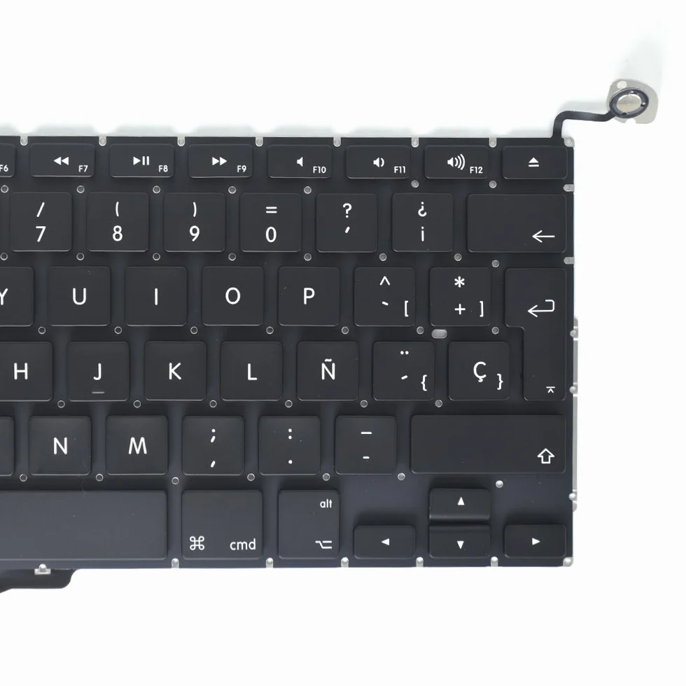 Teclado de repuesto PCE español compatible para MacBook Pro Unibody 13 pulgadas A1278 2008-2015 con destornillador