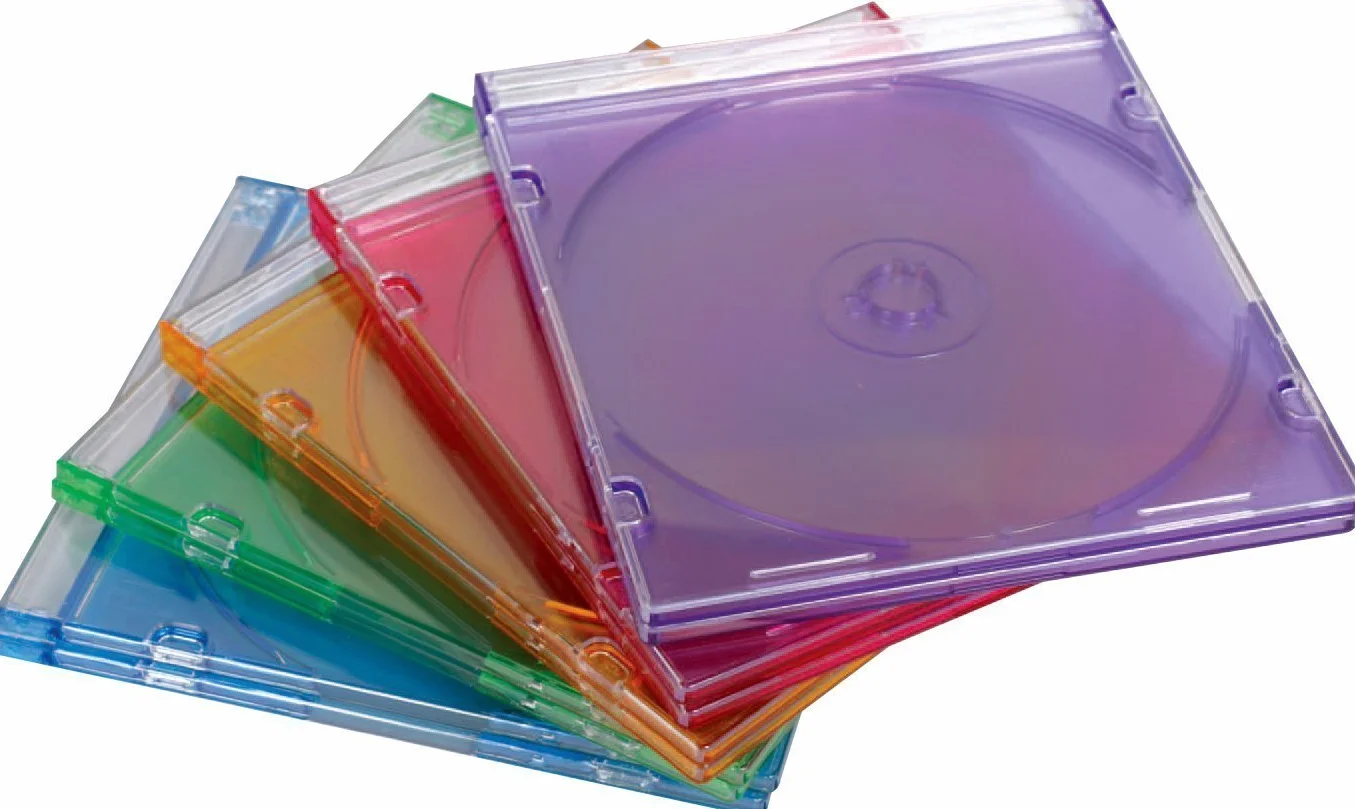 Dragon Trading® - Estuche delgado para CD/DVD (5,2 mm, varios colores, 50 unidades)