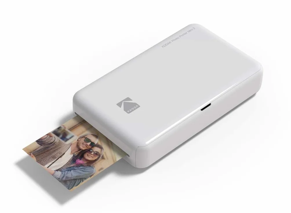 Kodak - Impresora fotográfica mini 2 HD, instantánea, inalámbrica y portátil, con tecnología de impresión patentada 4Pass, compatible con iOS y Android, blanco