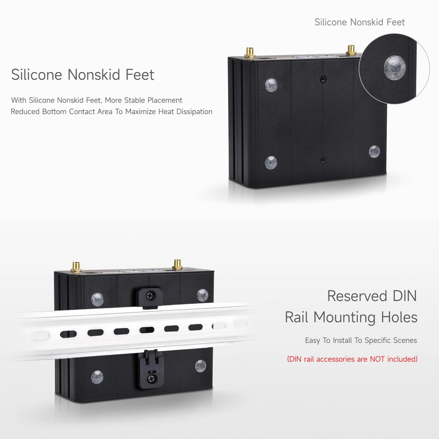 Waveshare Aluminum Alloy Case for Jetson Orin, with Camera Holder, Mini-Computer Case, Compatible with Jetson Orin Nano/Jetson Orin NX Kits/Jetson Orin Nano Super Developer Kit