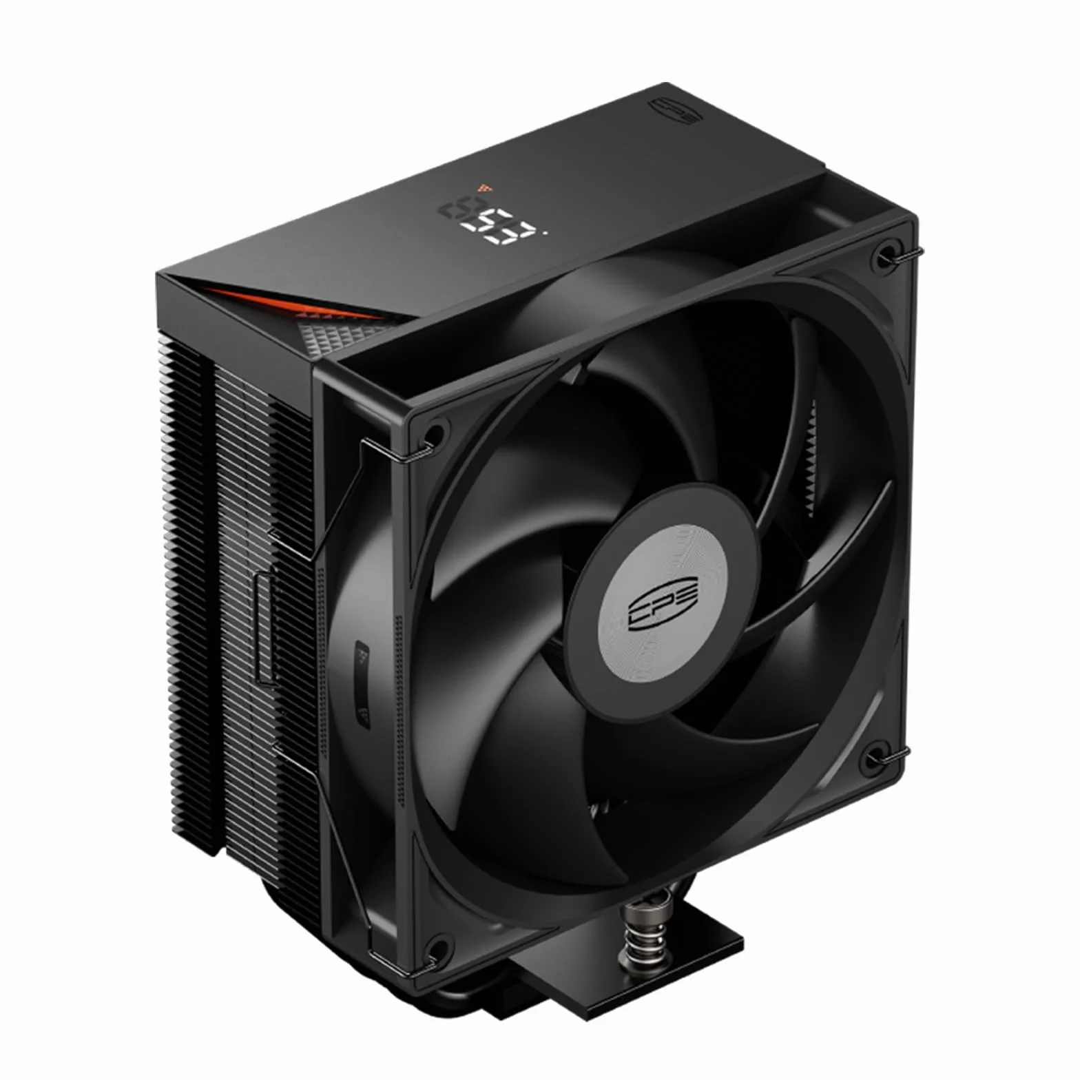 Disipador de CPU CPS RT500 Digital BK Disipador con pantalla digital, TDP 245W, 5 tubos de calor de 6 mm con ventiladores FDB de 120 mm compatible con AMD AM4/AM5, Intel LGA 115X/1200/1700/1851
