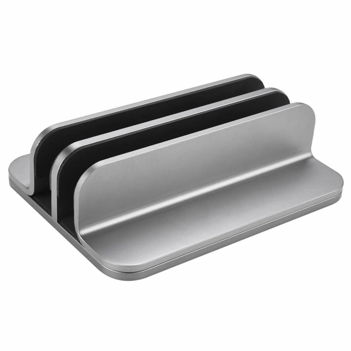 Mikinona Soporte Vertical Dual para Portátiles de Aluminio Base Estable para Ordenadores y Tablets de y Resistente para Oficina