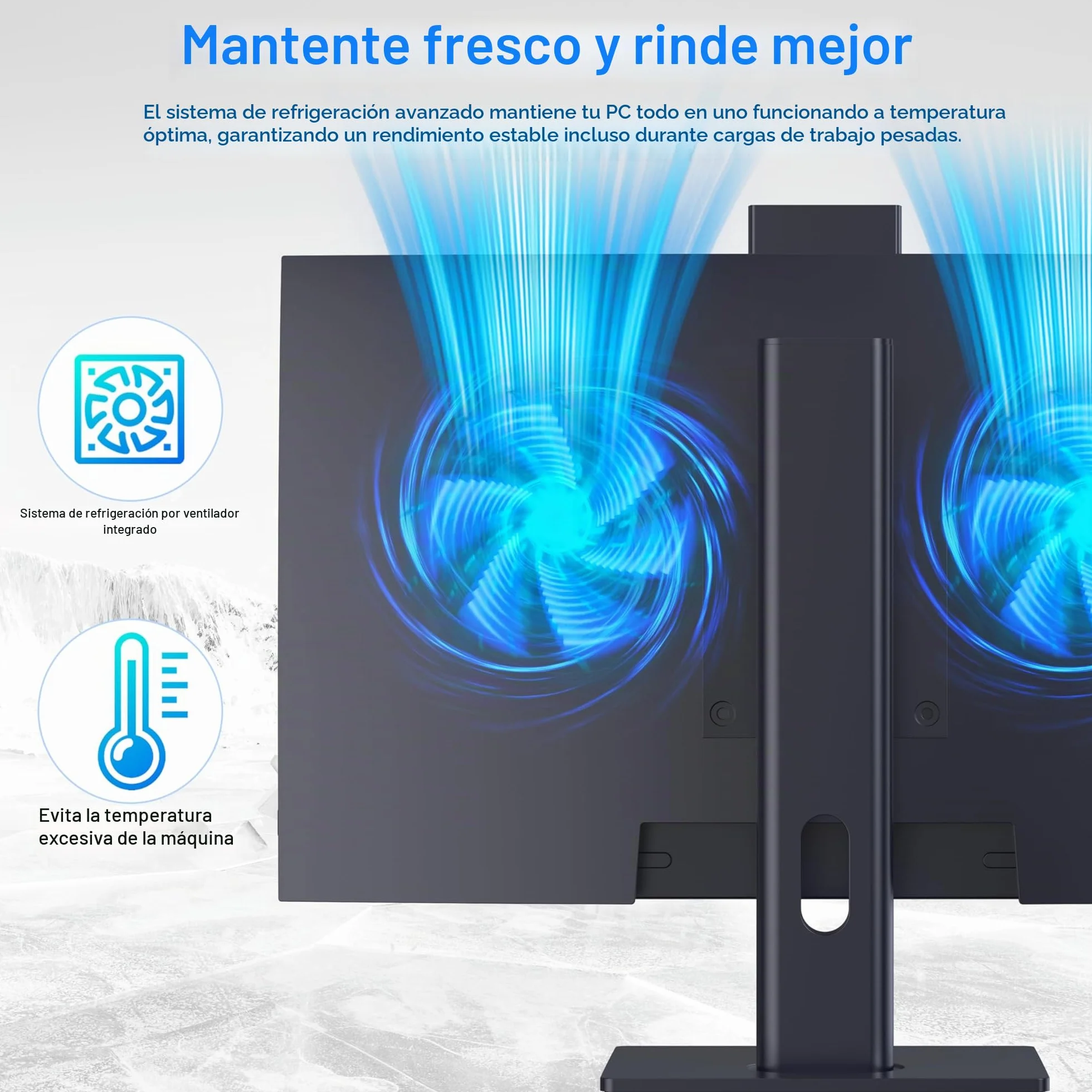 PC Todo en uno con IPS Full HD de 27 Pulgadas, procesador Alder Lake-N95 de 16GB de RAM y SSD de 512GB, Ordenador de Sobremesa con WiFi 6 de Doble Banda, Bluetooth 5.3, ratón y Teclado cableado