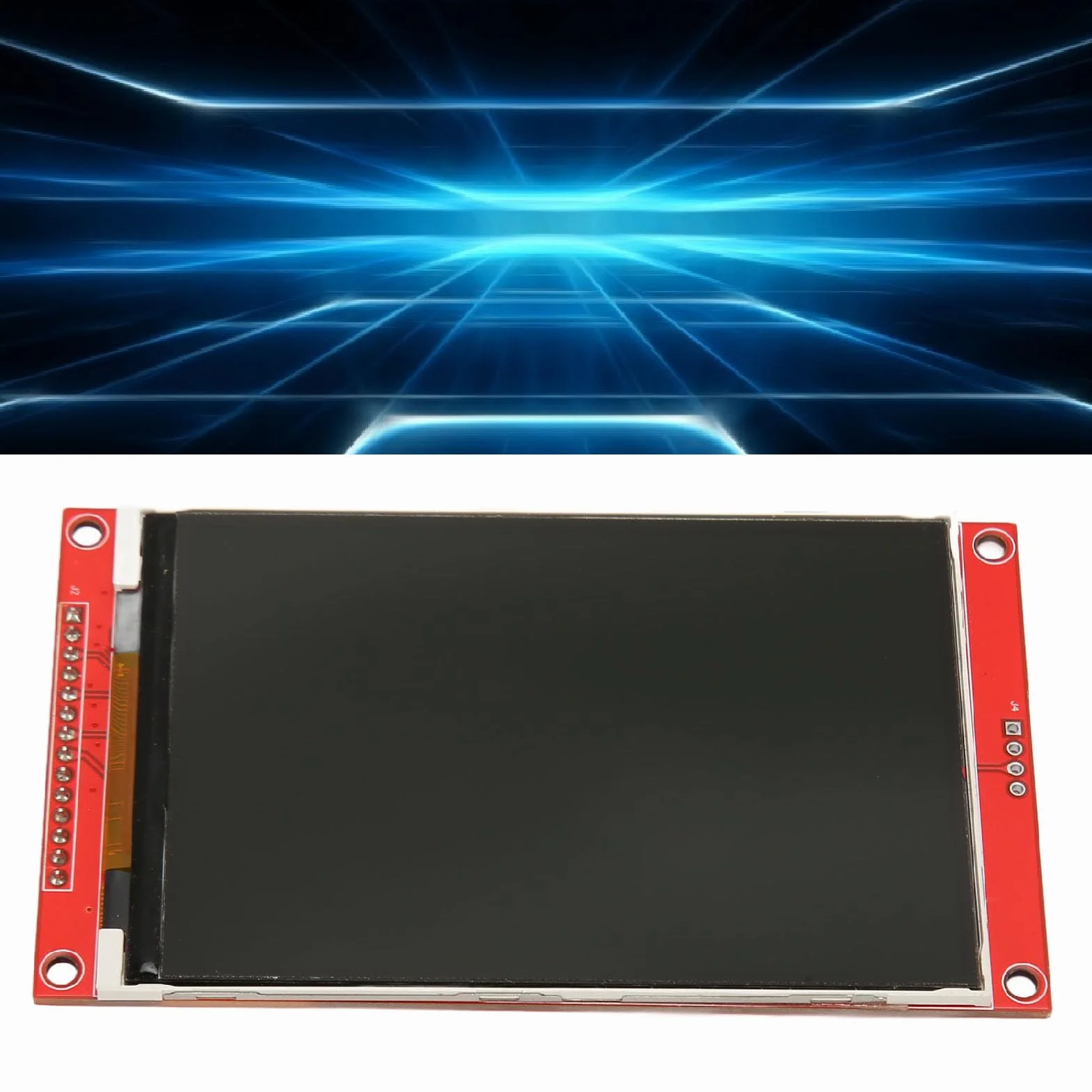 Denash Módulo de Pantalla LCD SPI TFT de 4 Pulgadas, Resolución HD 480x320 Controlador ILI9488 Interfaz Periférica Serie de 14 Pines, con Ranura para Tarjeta de Memoria y Programas de