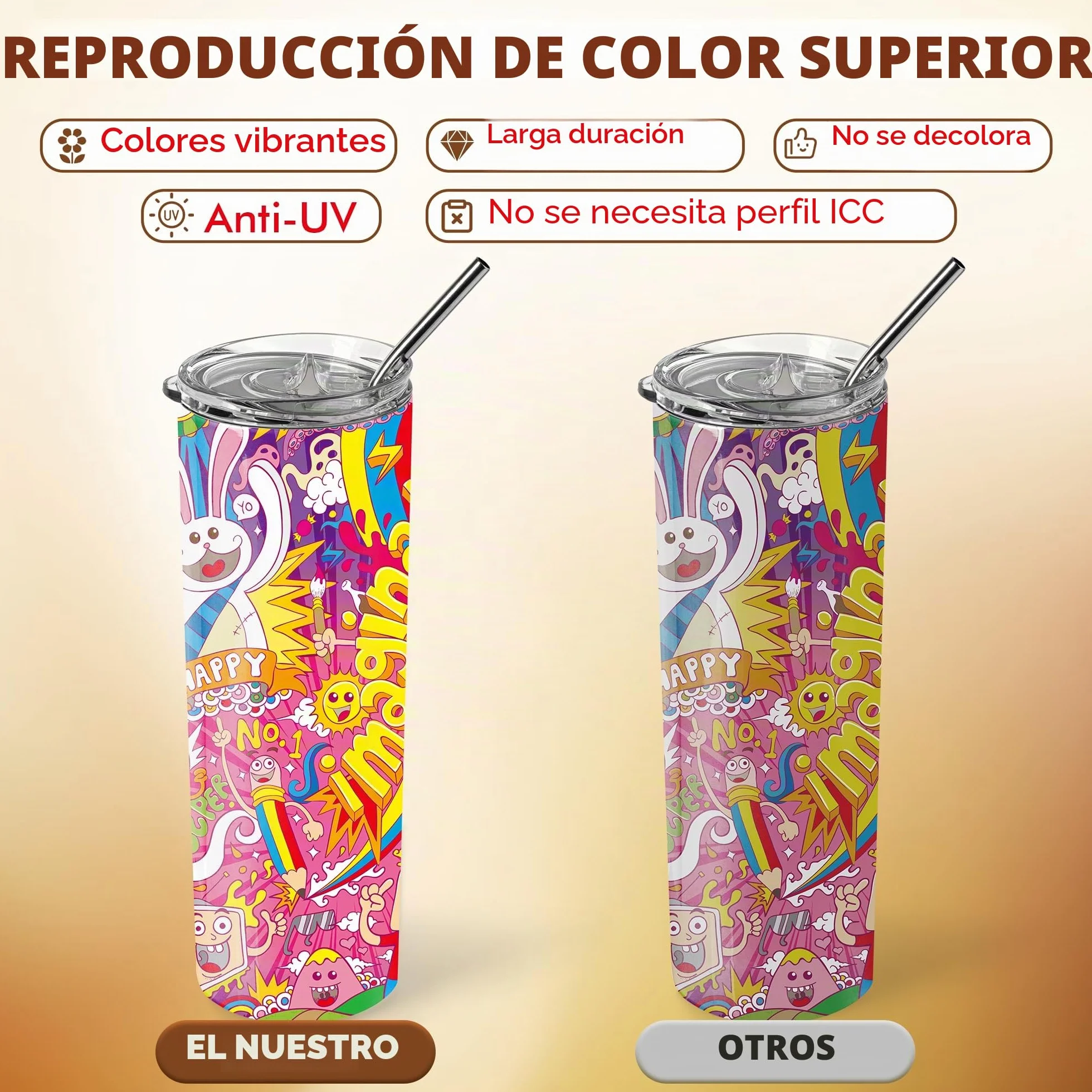 A-SUB 420 ml Recarga de Tinta de sublimación, fácil llenado para impresoras Epson EcoTank de la Serie ET1800 ET2700 ET2800 ET3700 ET3800 ET4700 ET4800 ET5800 ET14100 ET16100 ET16600