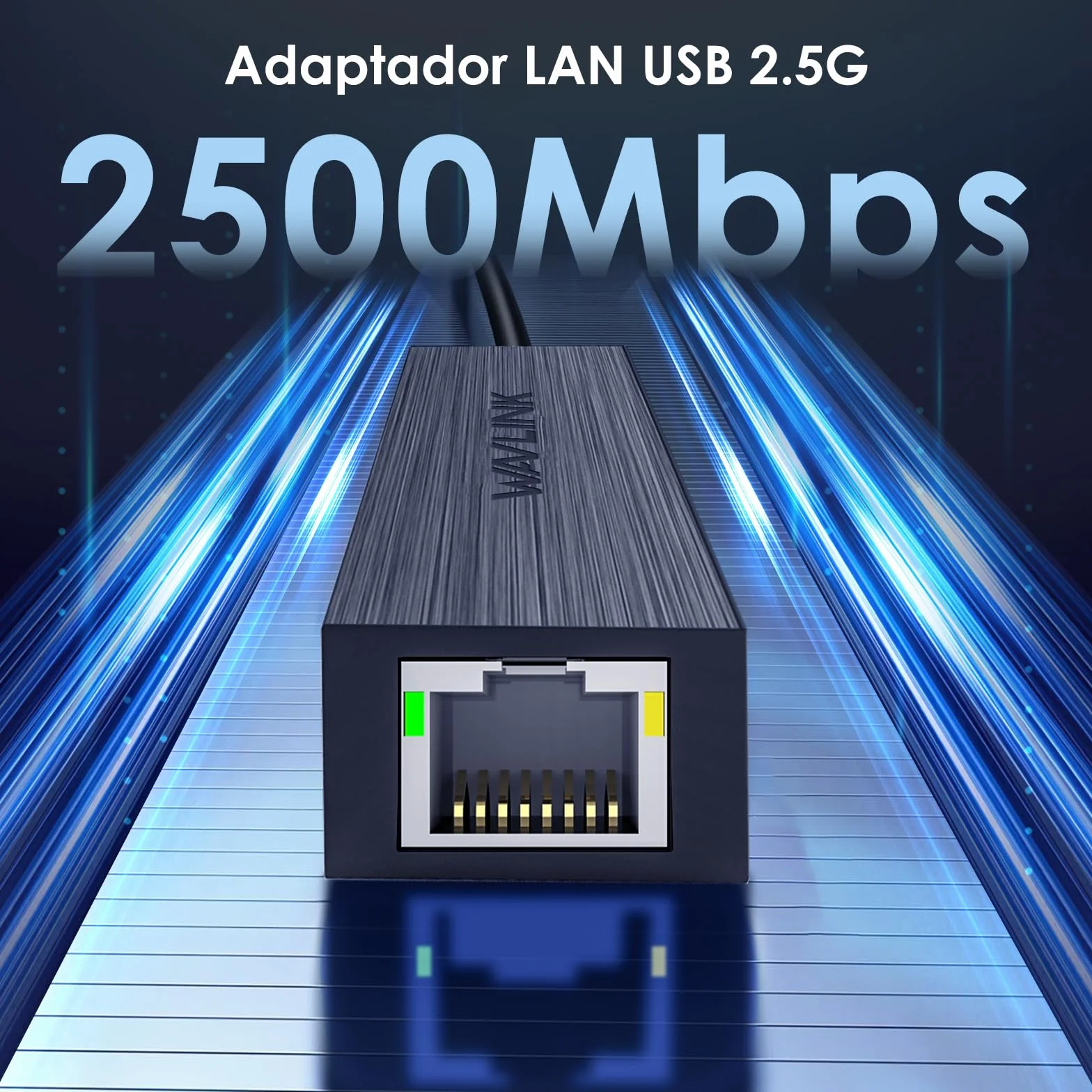 WAVLINK Adaptador USB C a Ethernet, Adaptador 2.5G USB LAN, Compatible con Ordenador portátil, PC con Windows 7/8/10, XP, Vista, Mac OS 10.6 o Superior