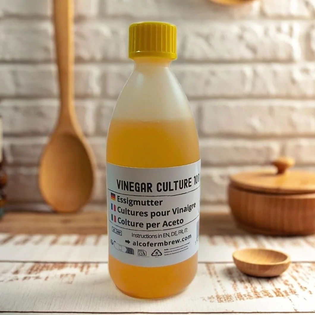 Madre de Vinagre 100 ml | Acetobacter Starter para Fermentación de Vinagre Casero