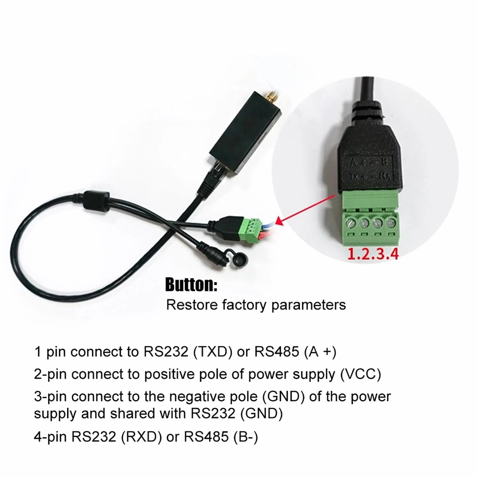 Yosoo Health Gear Convertidor Serie a WiFi, Servidor con Antena Integrada, Interfaz RJ45, Módulo de Comunicación Inalámbrica