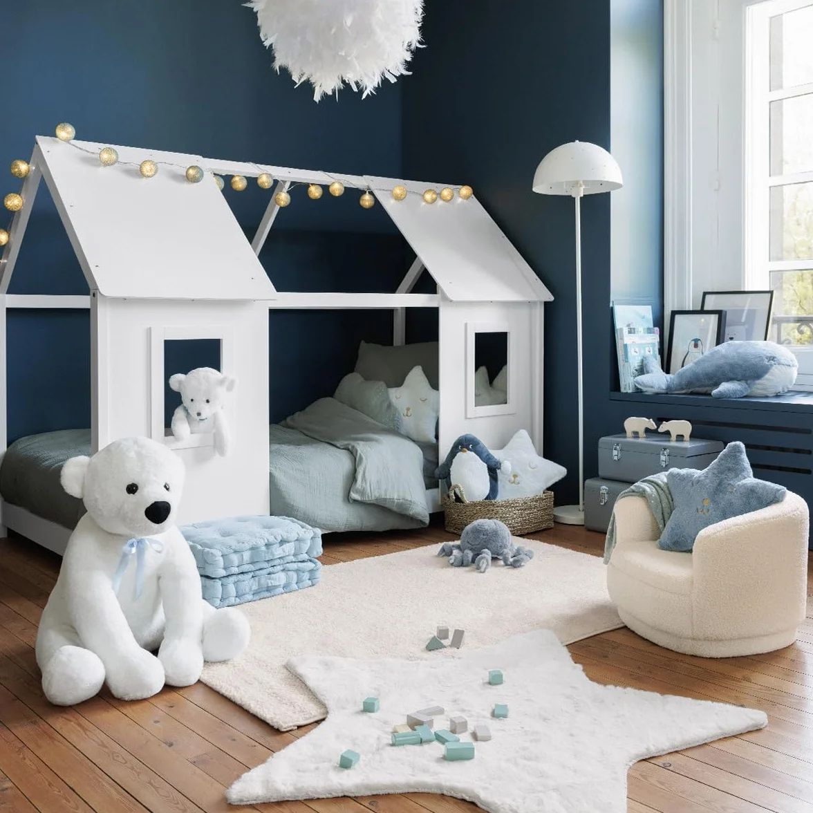 Atmosphera Silla para niños rizada Blanca