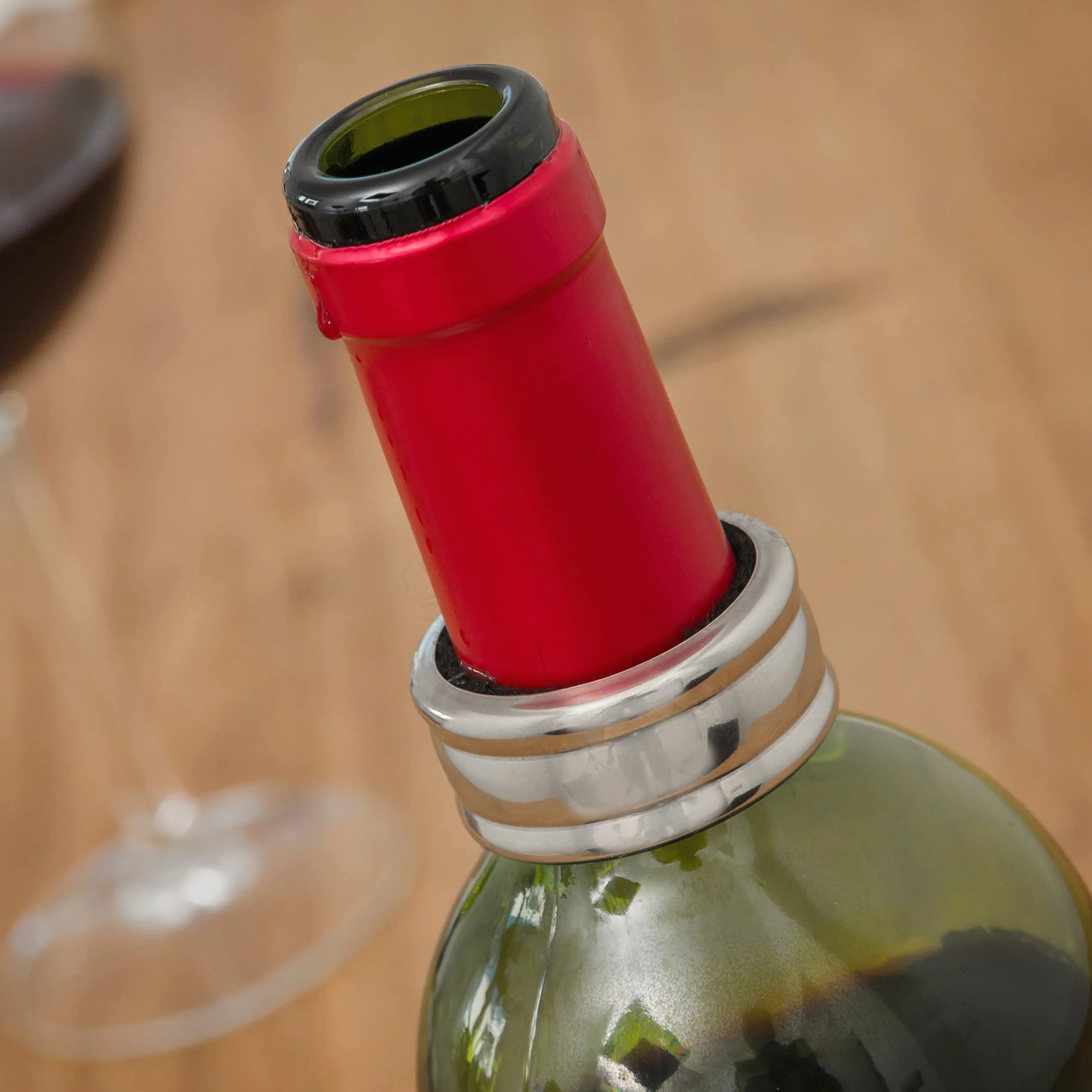 InnovaGoods Juegos de Accesorios para Vino, Set 5 Piezas, Sacacorchos con Estuche, Acero Inoxidable, Negro