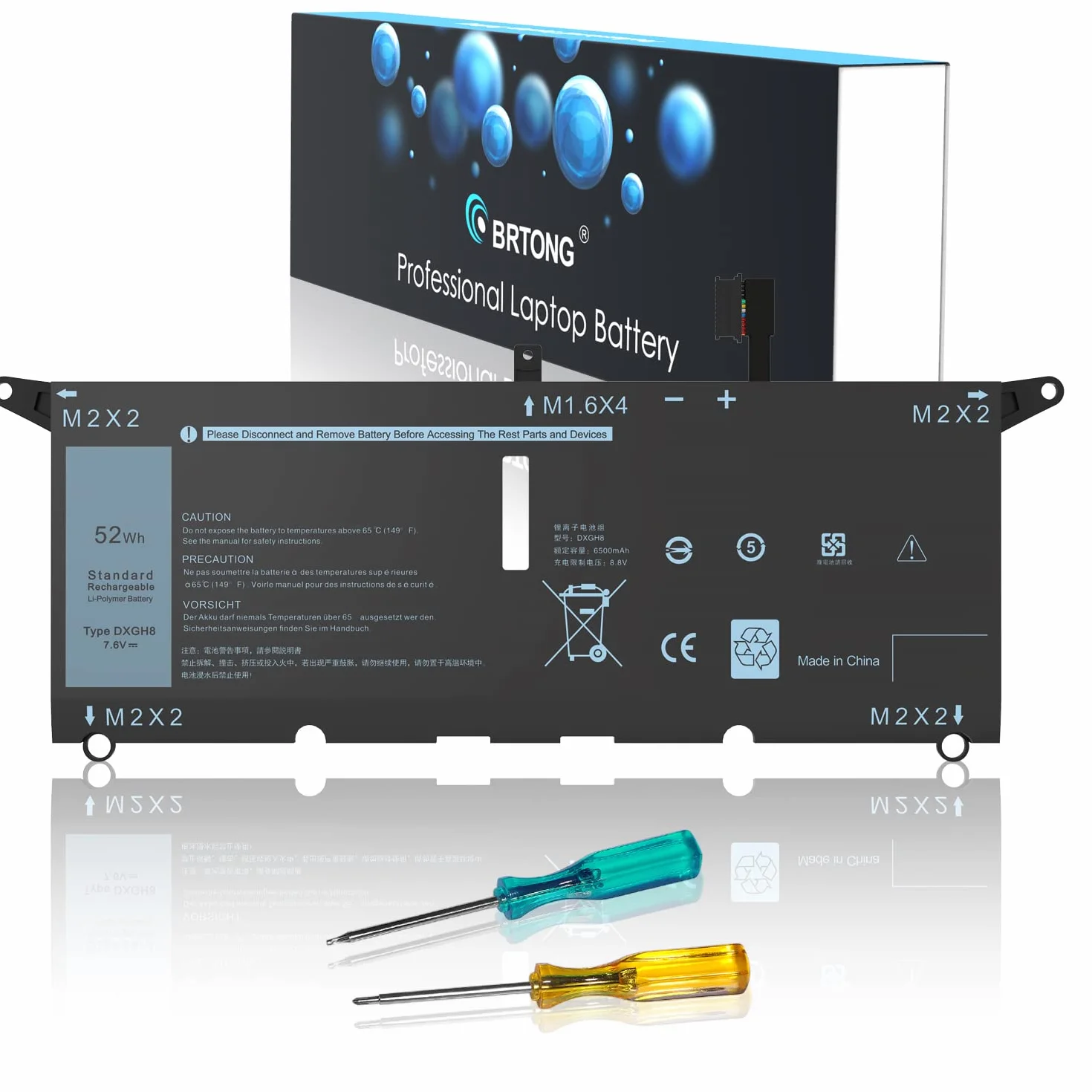 DXGH8 Batería reemplazable para DELL XPS 13 7930 9380 9370 13 7391 7390 2-en-1 7490 Latitude E3301 3301 Vostro 5391 5390 Series G8VCF G8VCF6C HK6N5 0H754V H754V P113G001 P82G P82G001