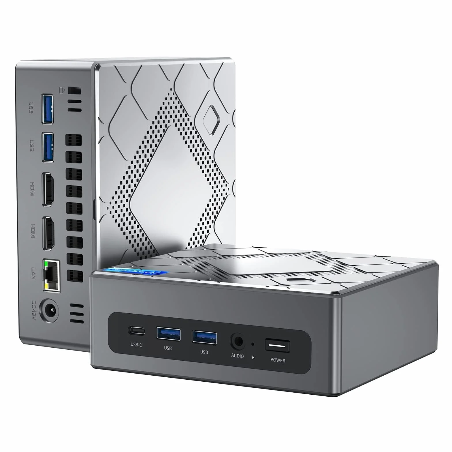 NiPoGi CK10 Mini PC W-11 Pro,Ιntel i5-12600H(Fino a 4,5GHz,12C/16T),16GB DDR4 512GB M.2 NVMe PCle3.0 SSD Mini Computer, 2xHDMI+VGA 4K Triplo Display WiFi 6/BT 5.2,Micro PC per Ufficio/Istruzione