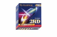 Fujifilm 3.5" MF2HD, 10-PK Black 2 MB - Disquetes (10-PK Black, 90 x 94 x 3,3 mm, 2 MB)