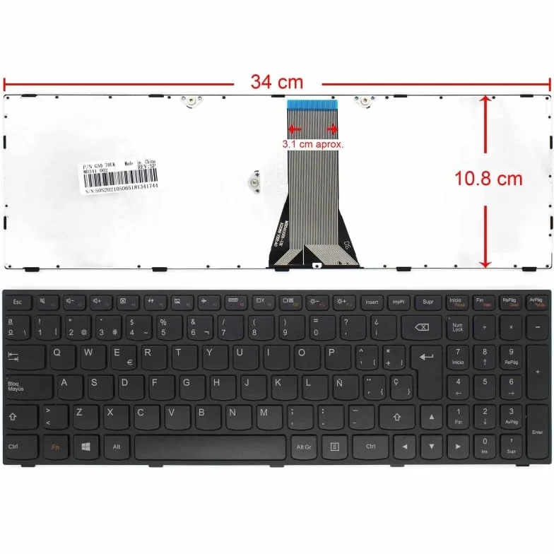 PORTATIL MOVIL - Teclado Compatible con Lenovo IDEAPAD B50-70 B50-80 B50-30 B50-45