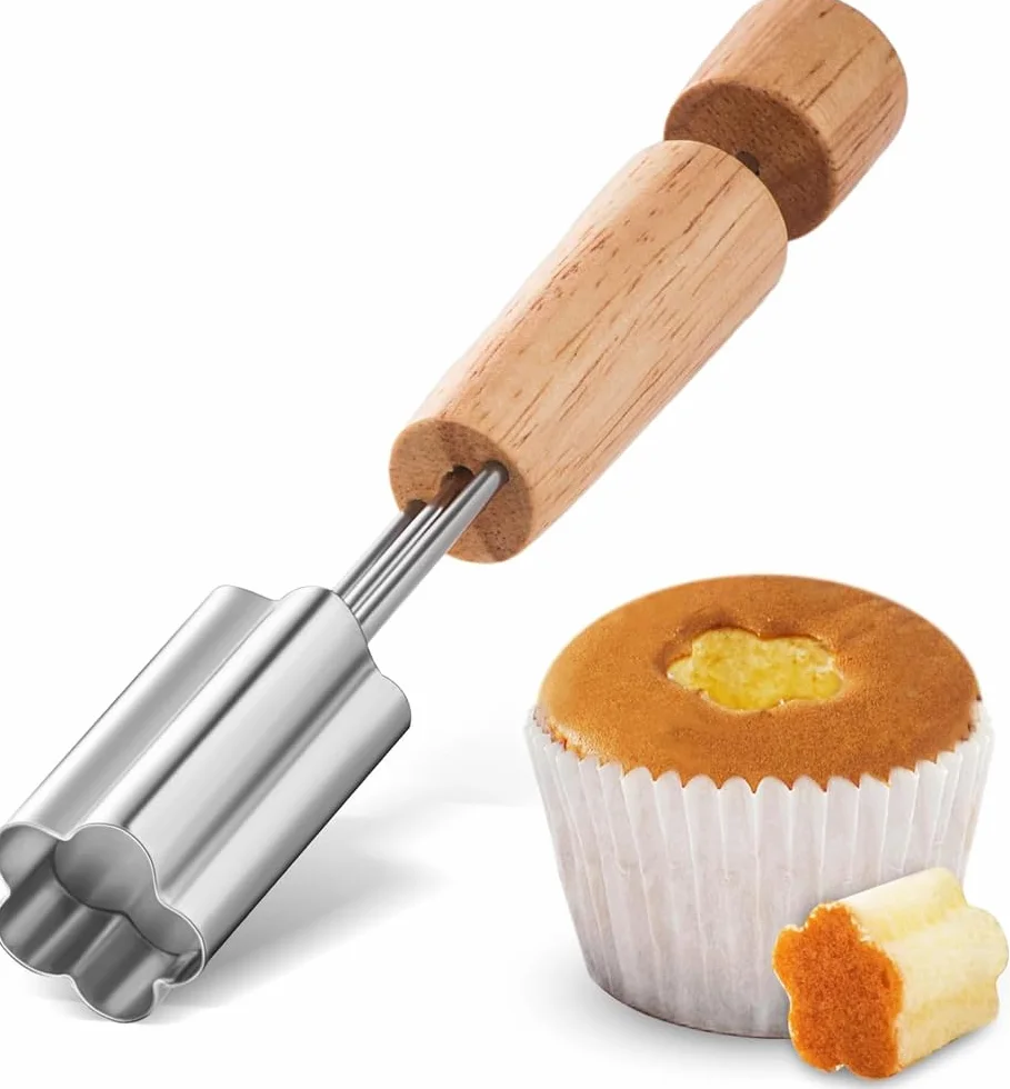Fyearfly Herramienta para descorazonar cupcakes de acero inoxidable para llenado