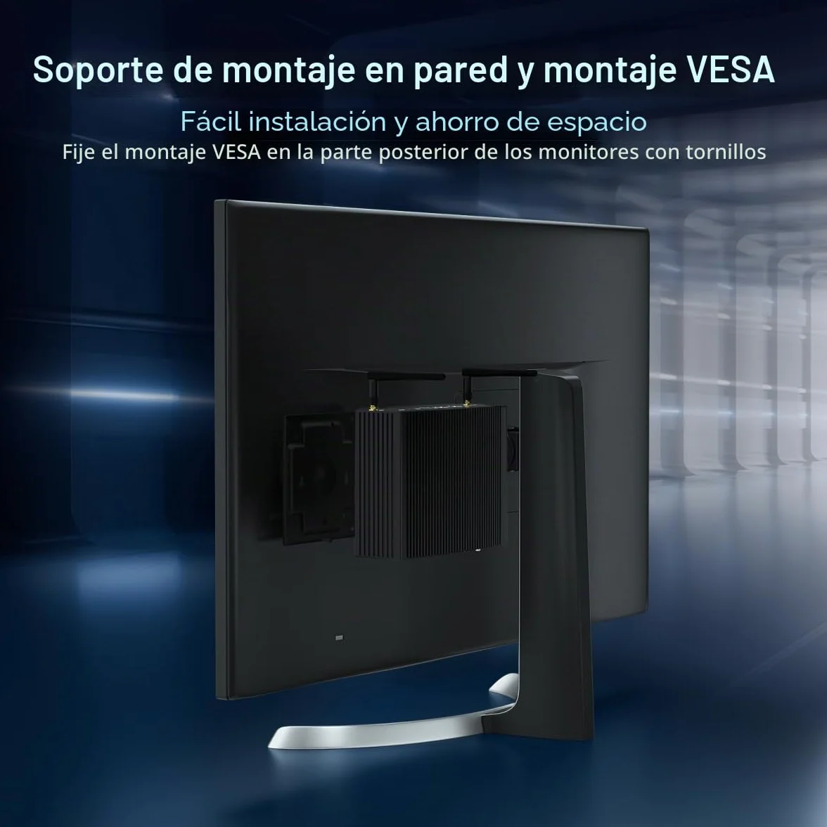 WEIDIAN PC sin Ventilador Mini PC Industrial 16GB RAM 512GB SSD Core i5 8350U Win11 Pro Mini computadora de Escritorio con 4K 2xHD, 2xRS232 COM, 2xLAN, 8xUSB VESA PC pequeña de Oficina Auto Power On