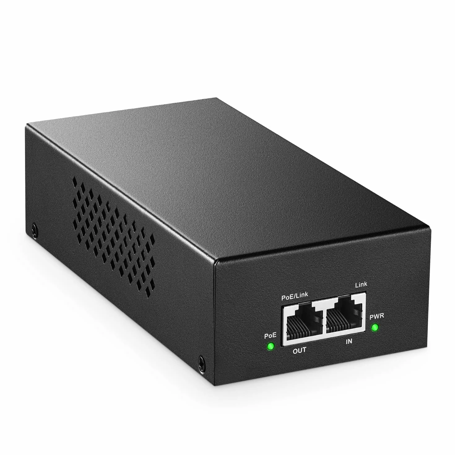MokerLink Inyector PoE de 2.5 Gigabit, 802.3af/at/bt 90W, 2.5G/1G/100M Ethernet, Plug & Play, adaptador no PoE a PoE, carcasa de metal, distancia de hasta 100 metros